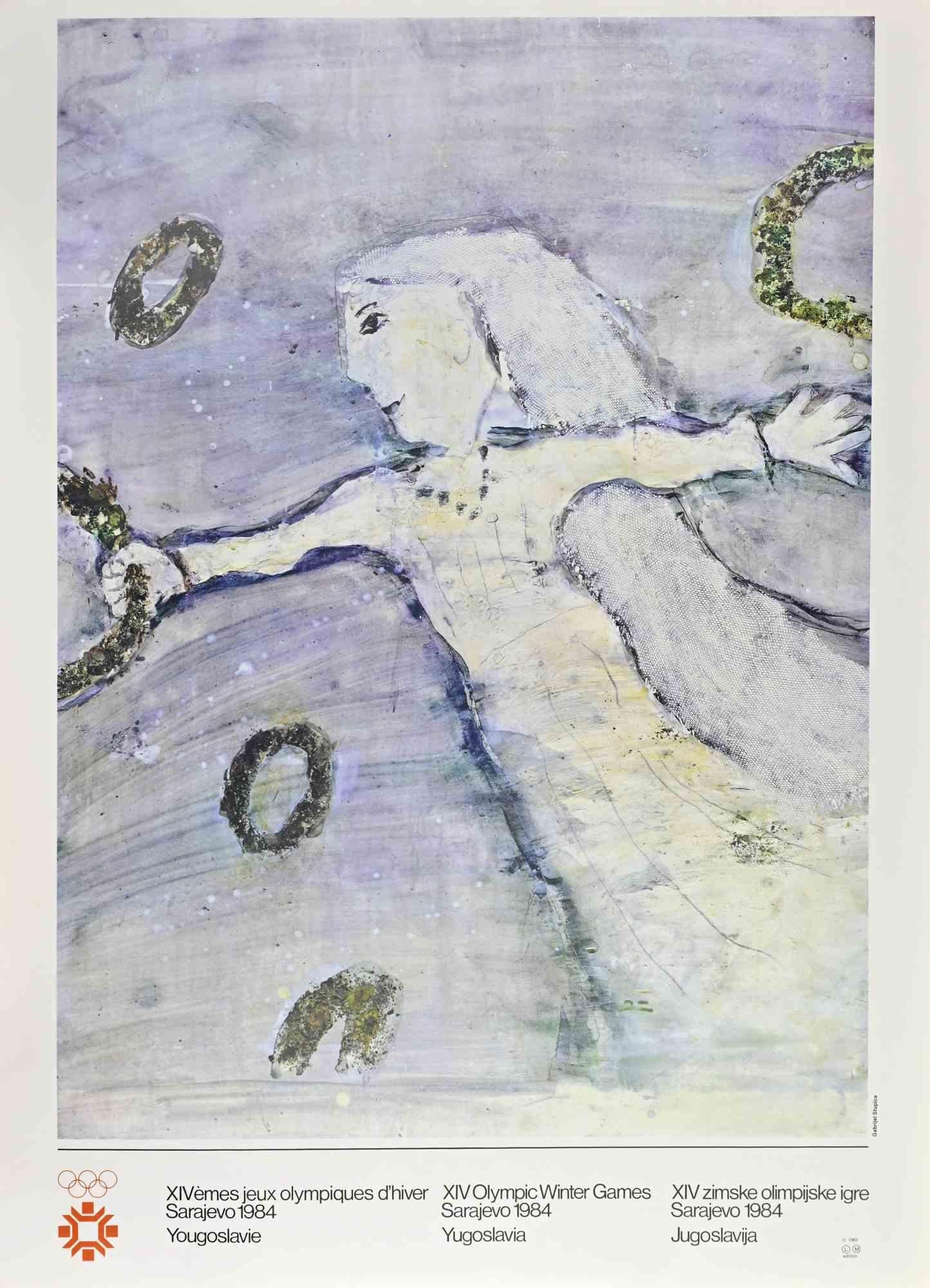 Gabriel Stupica Figurative Print - XIV Olympic Winter Games Sarajevo - 1984