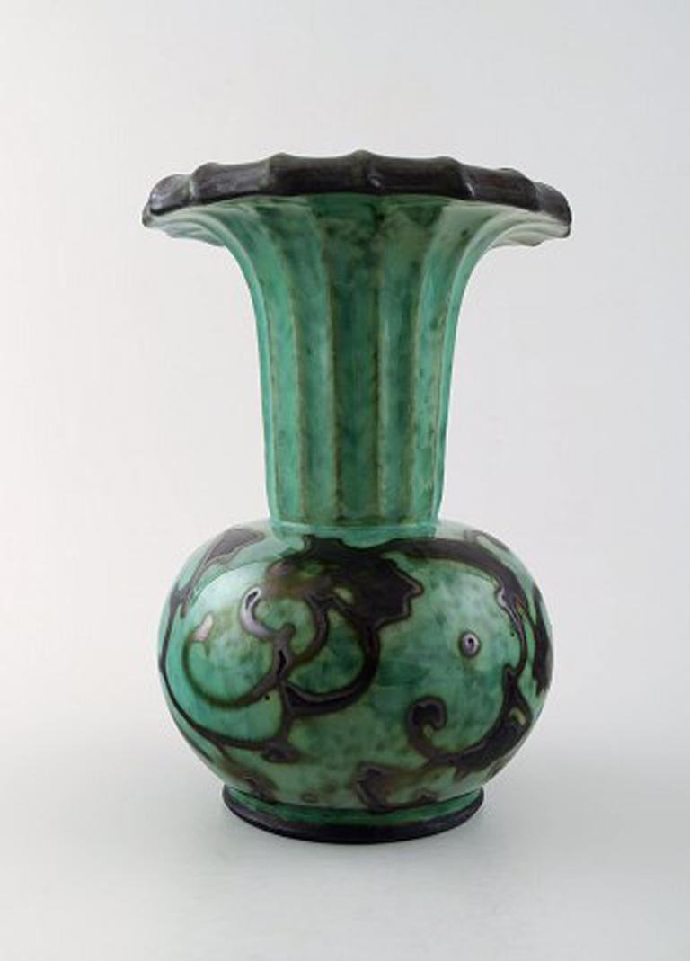Gabriel, Sweden ceramic vase.
In perfect condition.
1960s.
Measures: 20 x 14 cm.
Stamped.
