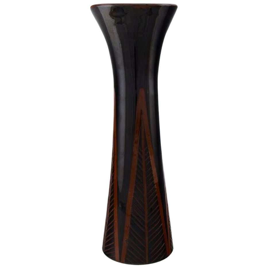 Gabriel, Sweden "Delta" Ceramic Vase, 1960s For Sale