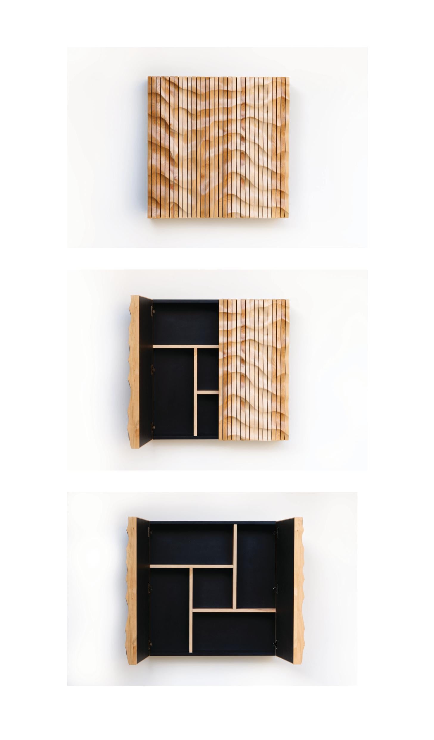 Cabinet for a dreamer (sculptural furniture cabinet wood sculpture abstract orga - Sculpture by Gabriel Tarmassi
