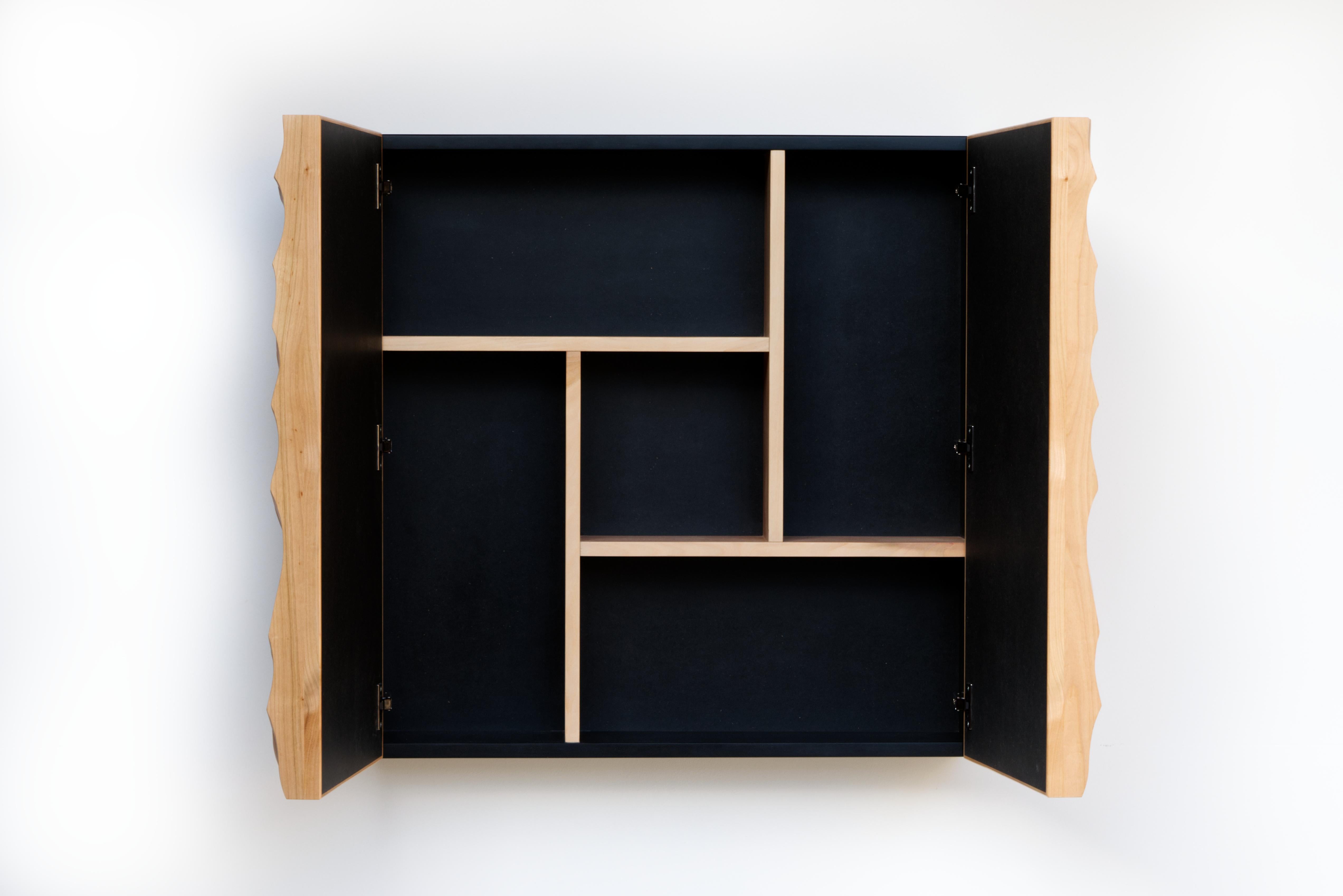 Cabinet for a dreamer (sculptural furniture cabinet wood sculpture abstract orga - Brown Abstract Sculpture by Gabriel Tarmassi