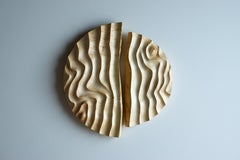 Convergence I (abstract organic sculpture wall piece wood natural dynamic)
