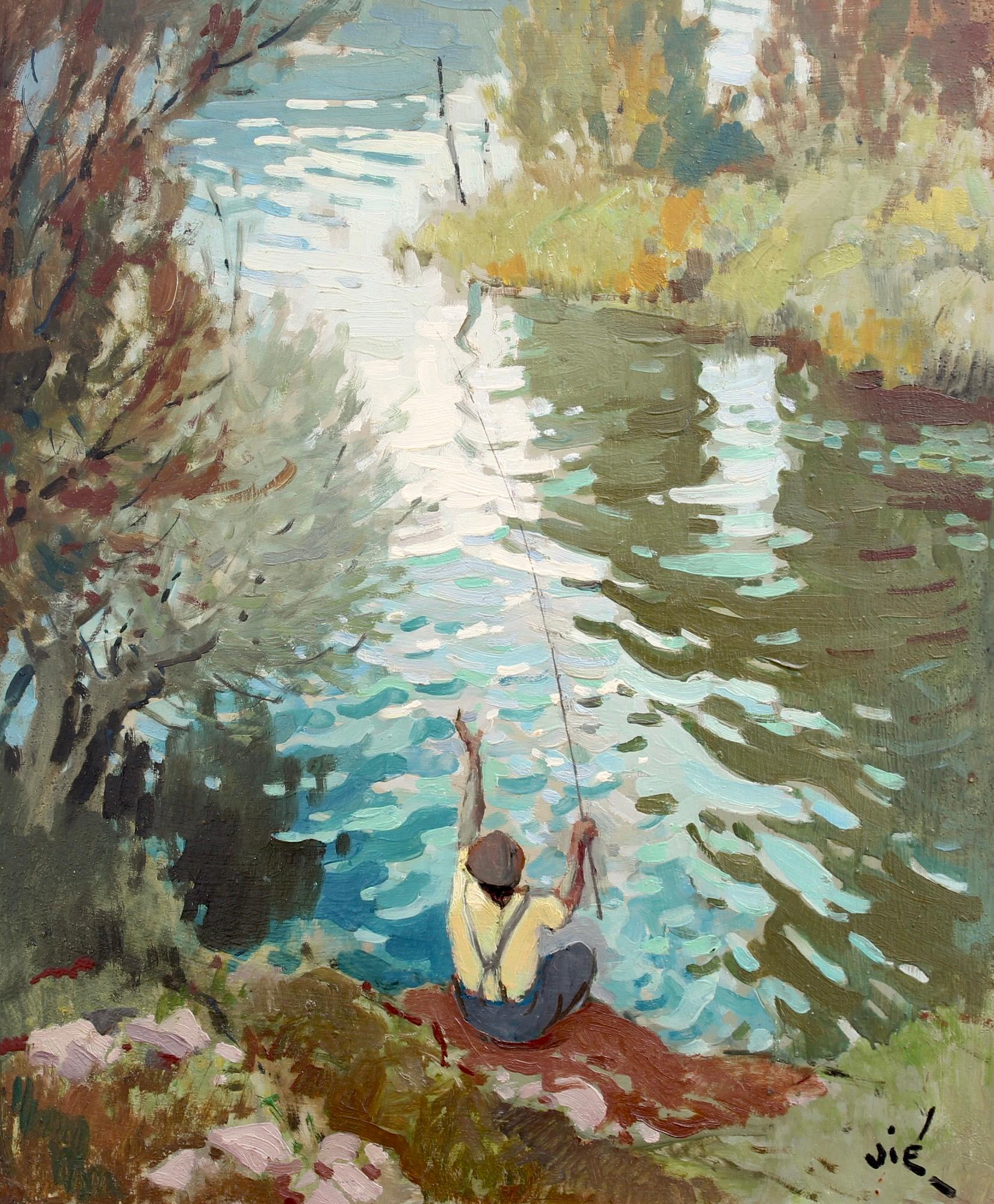 Fisherman: Fischer – Painting von Gabriel Vié