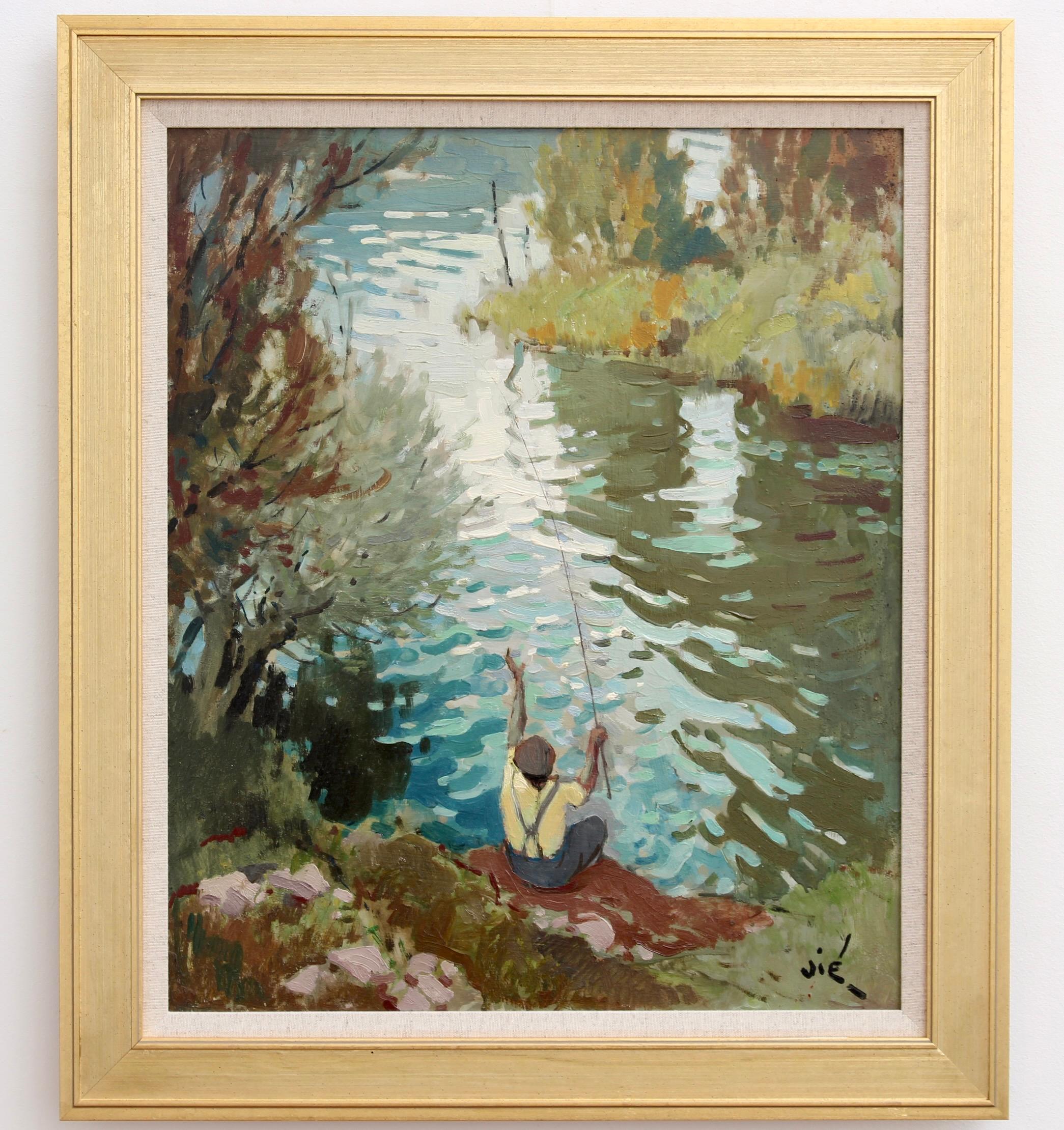 Portrait Painting de Gabriel Vié - El pescador