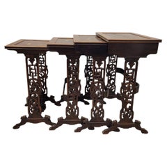 Gabriel Viardot  French Nest of 4 tables japanese  Art Nouveau