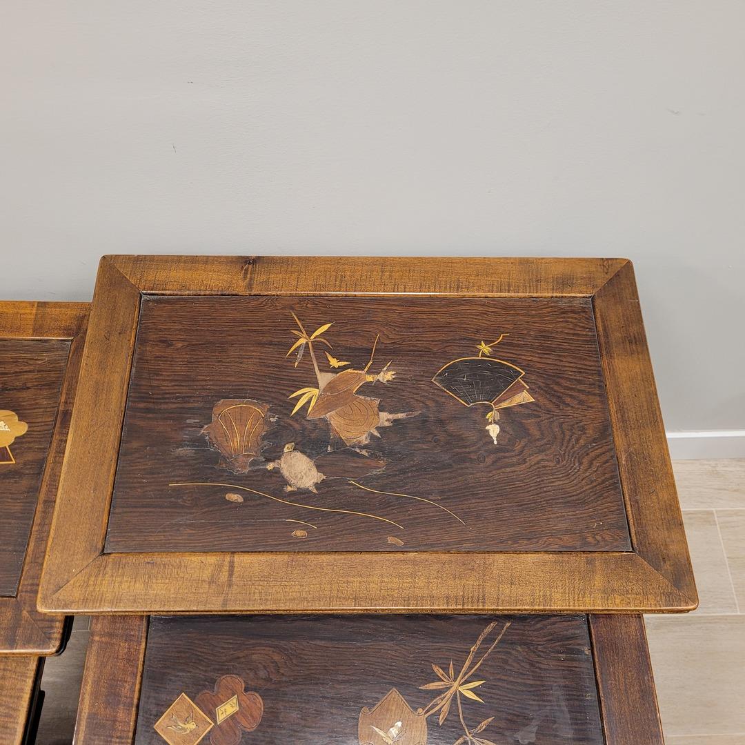 Gabriel Viardot  French Nest of 4 tables japanese  Art Nouveau 1