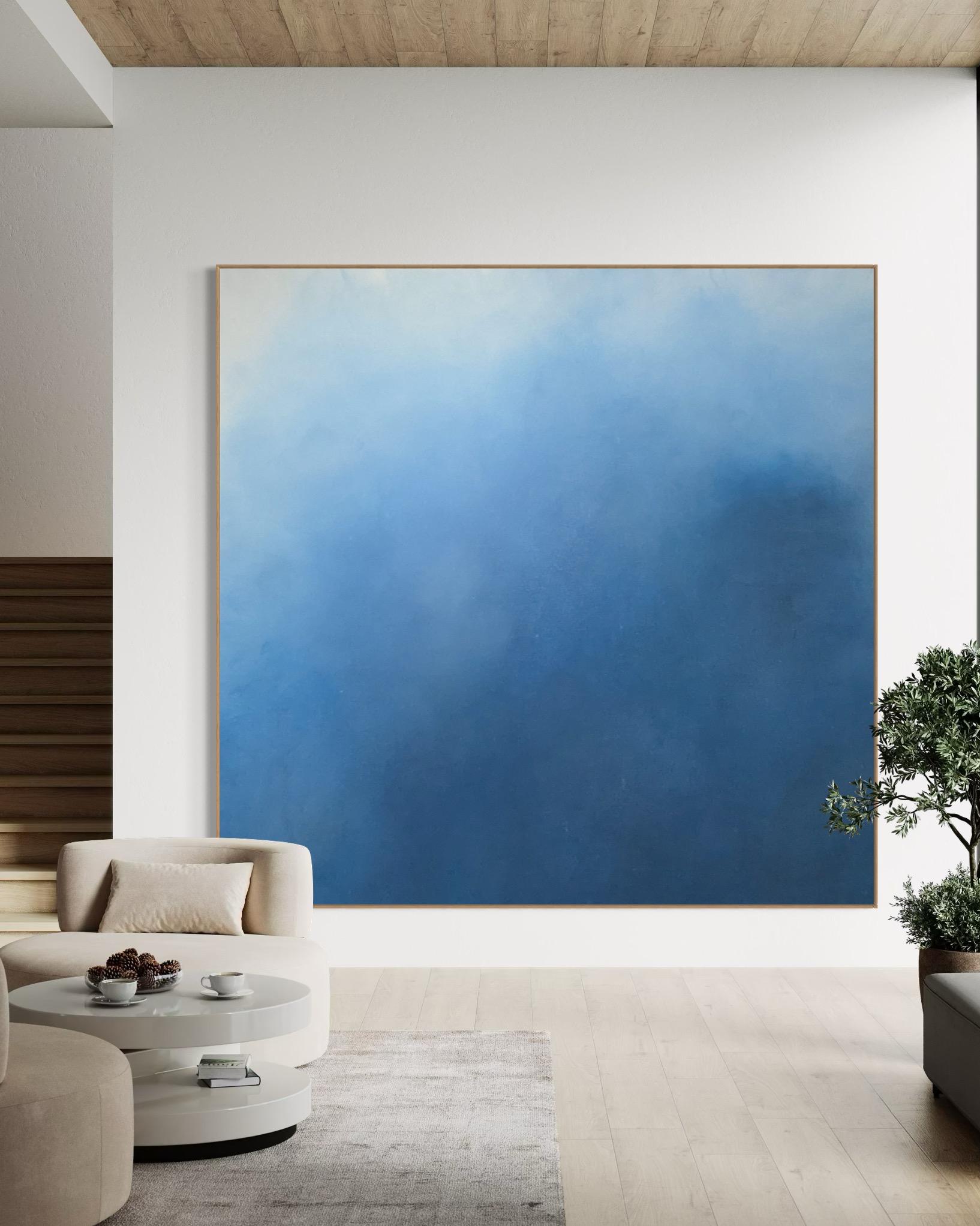 Beyond the Waves  by Gabriela Azar Schreiner. Contemporary abstract Painting For Sale 1
