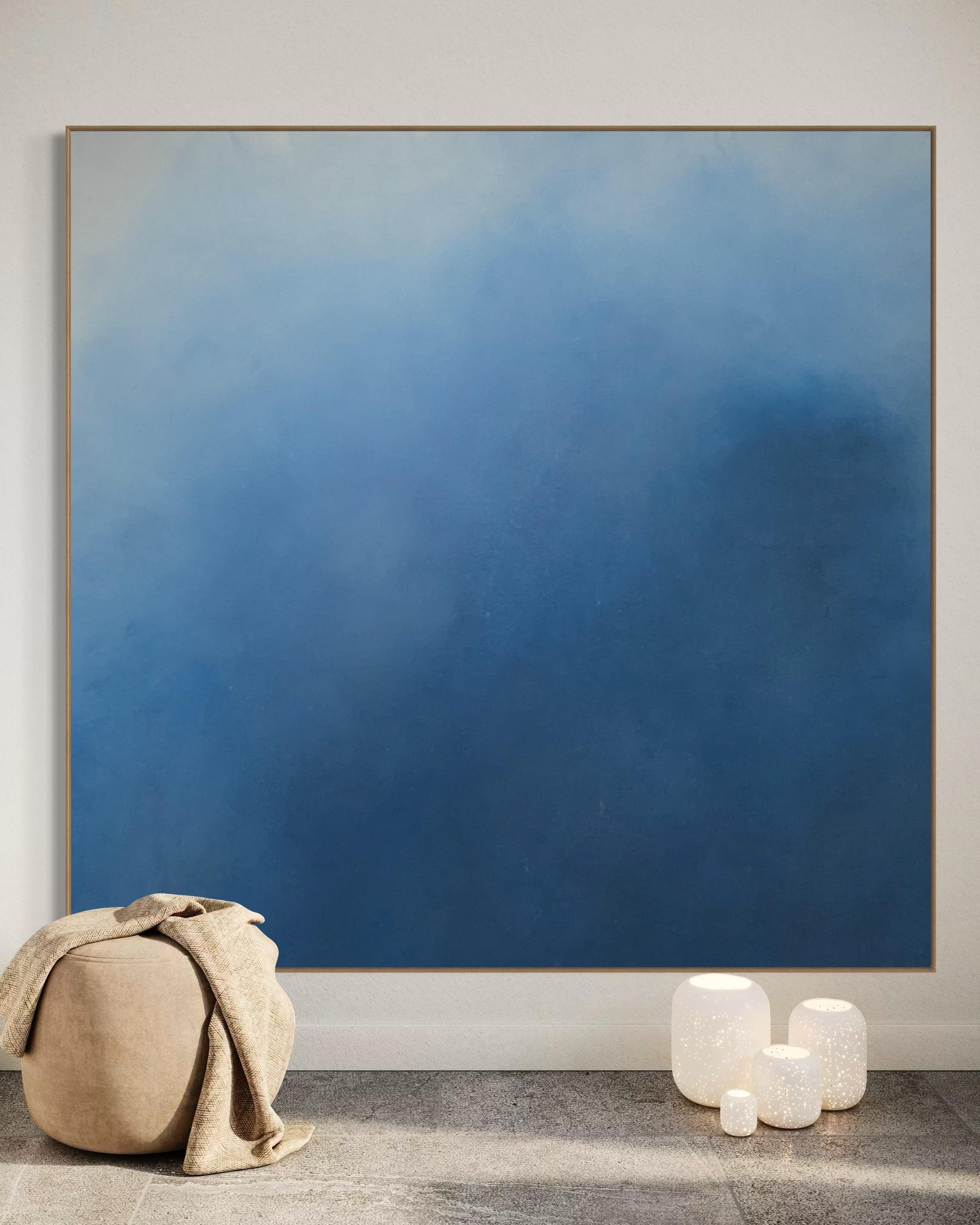 Beyond the Waves  by Gabriela Azar Schreiner. Contemporary abstract Painting For Sale 3