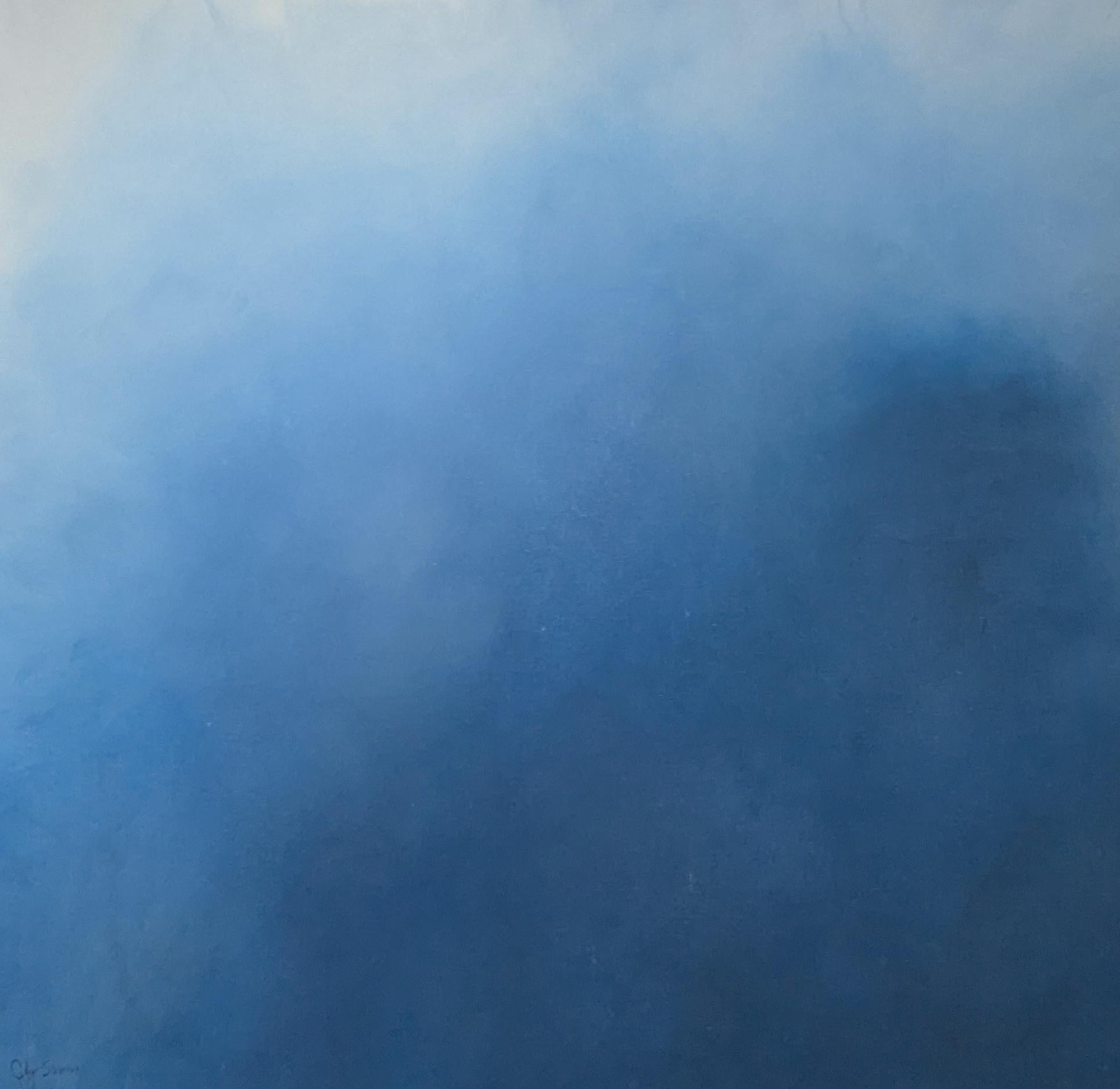 Beyond the Waves  by Gabriela Azar Schreiner. Contemporary abstract Painting For Sale 6