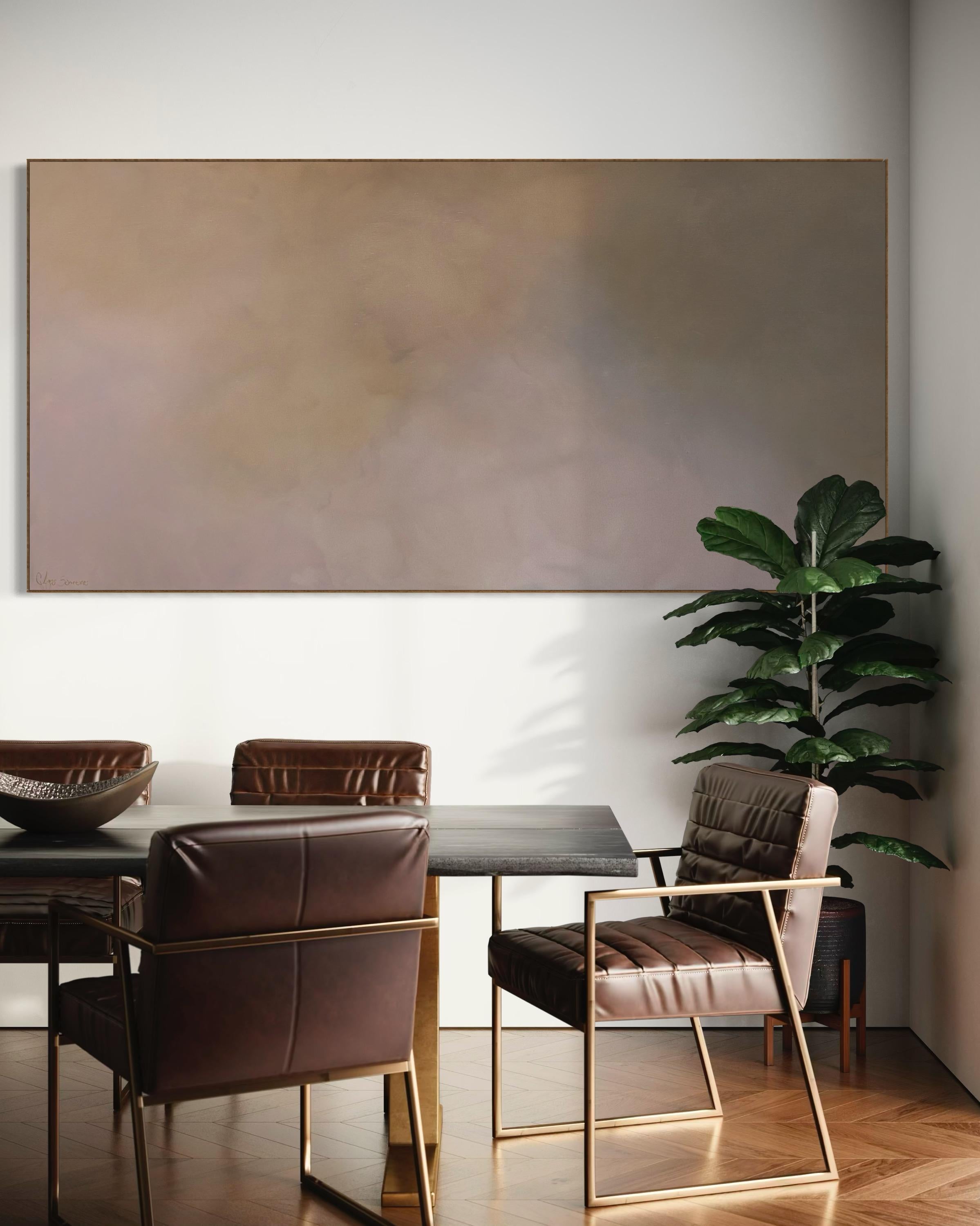 Coucher de soleil  par Gabriela Azar Schreiner. Peinture abstraite contemporaine