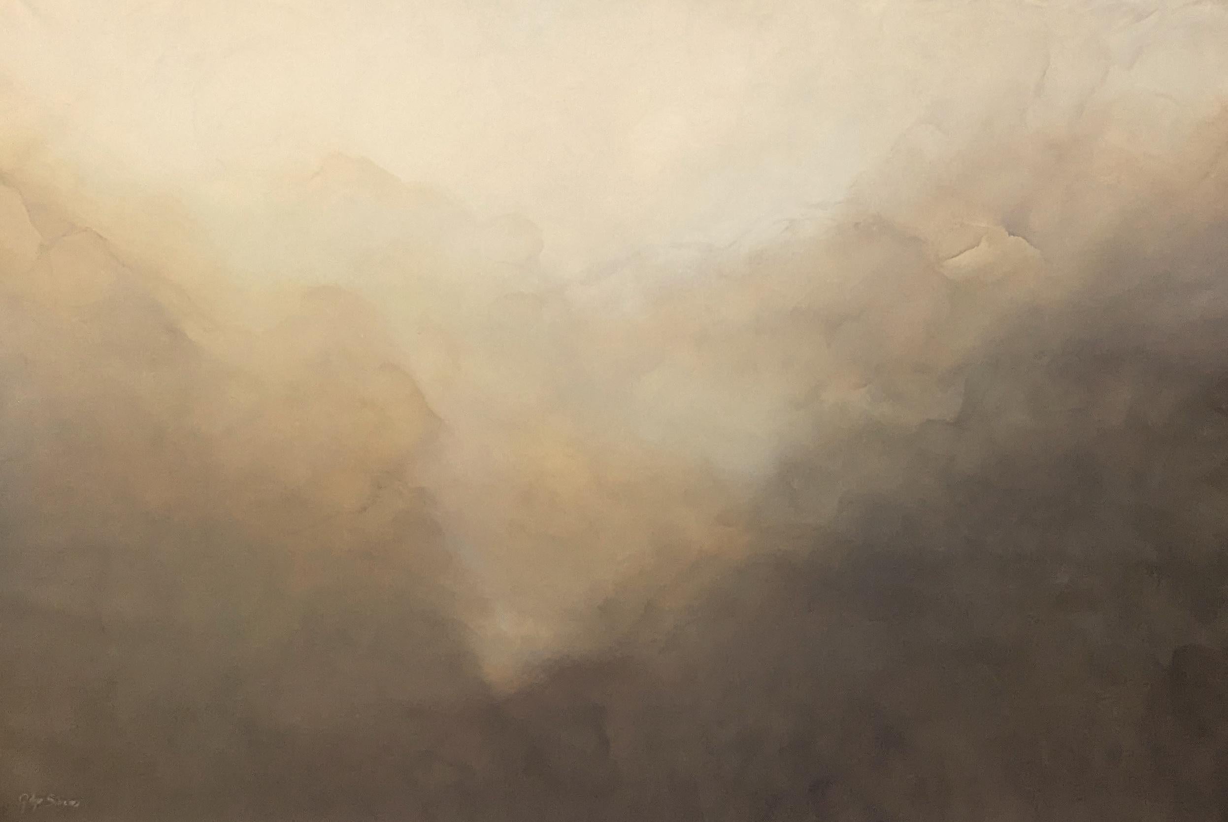 Calm Within  by Gabriela Azar Schreiner. Contemporary abstract Painting For Sale 4