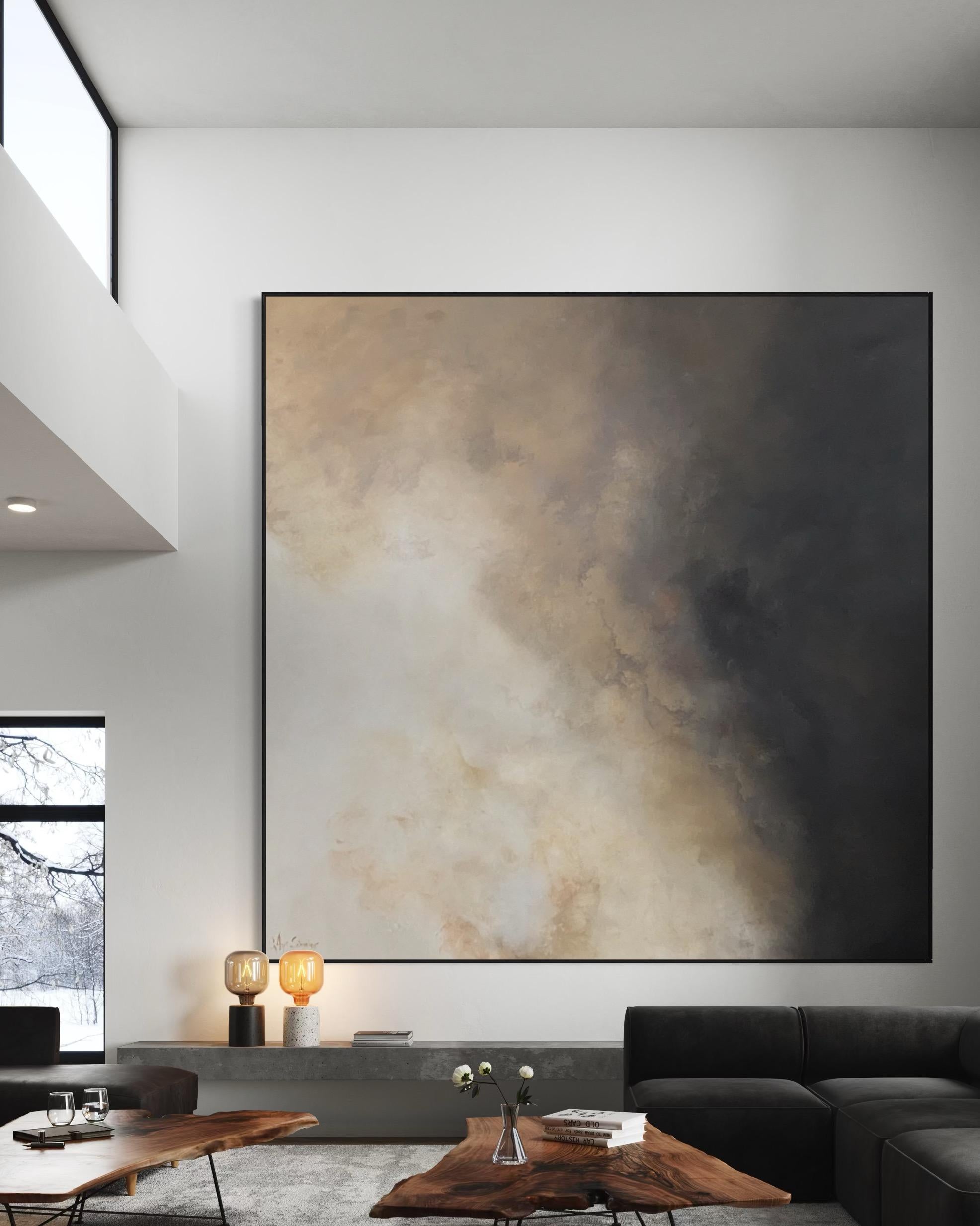 Cosmic Dusk by Gabriela Azar Schreiner. Contemporary abstract Painting For Sale 1