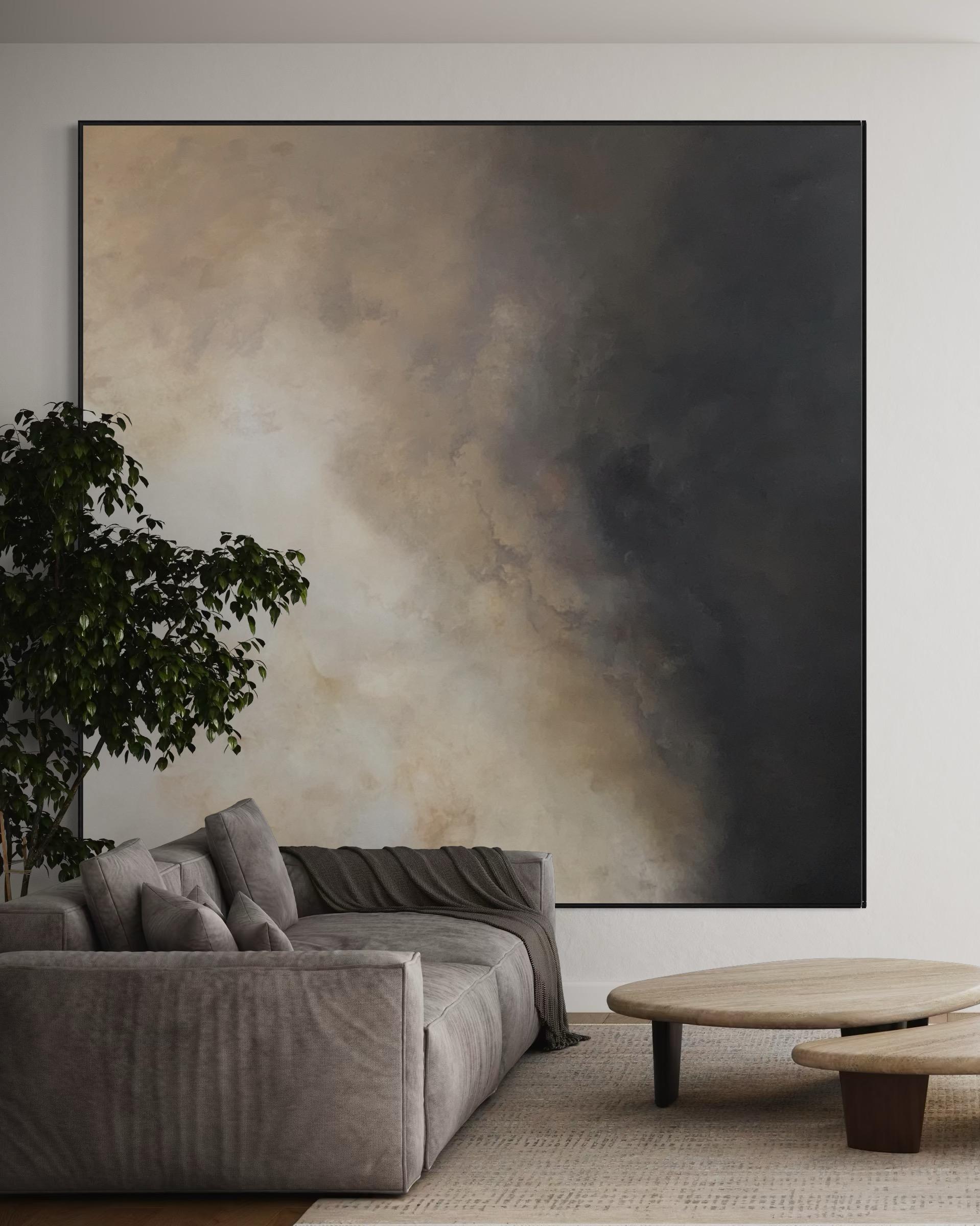 Cosmic Dusk by Gabriela Azar Schreiner. Contemporary abstract Painting For Sale 7