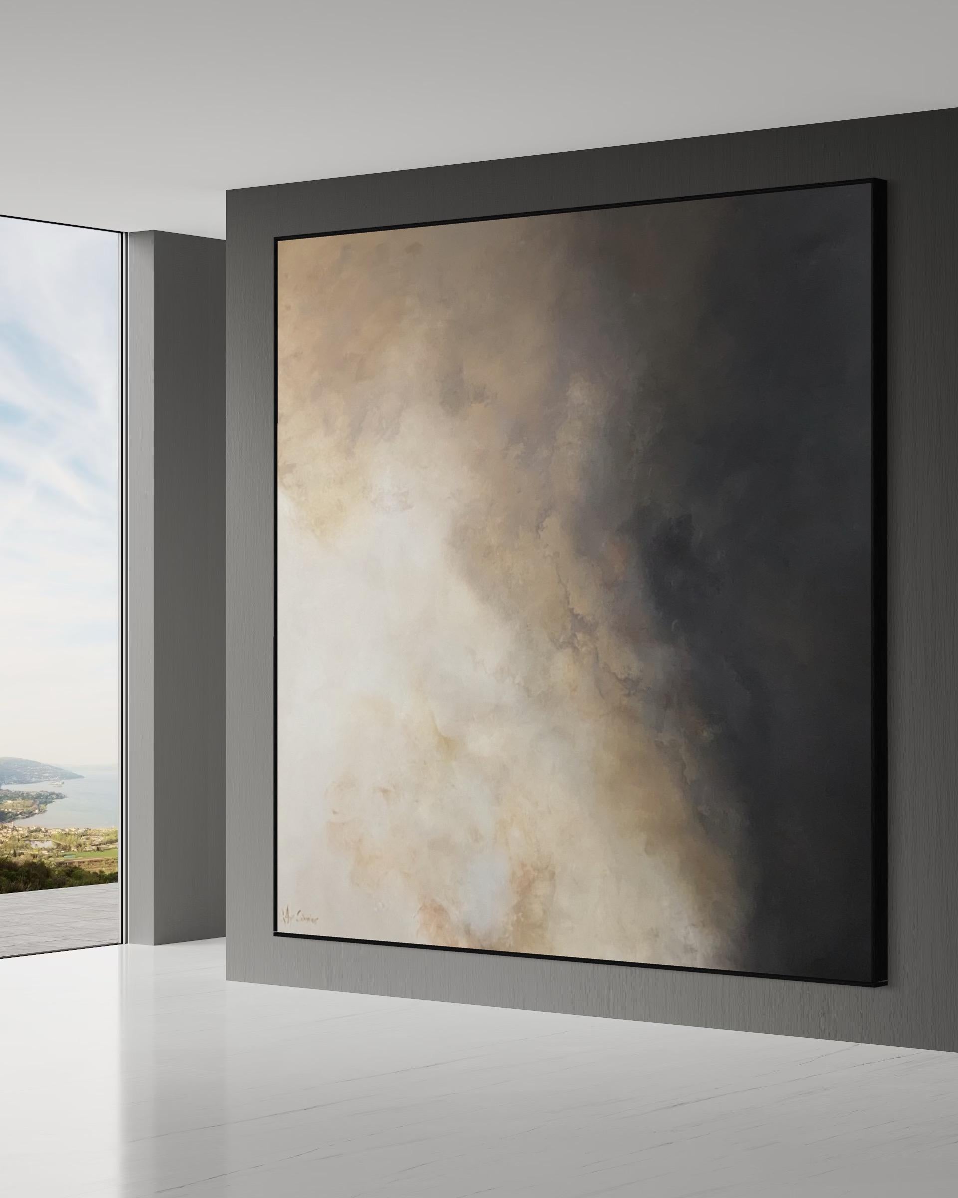 Cosmic Dusk by Gabriela Azar Schreiner. Contemporary abstract Painting For Sale 8