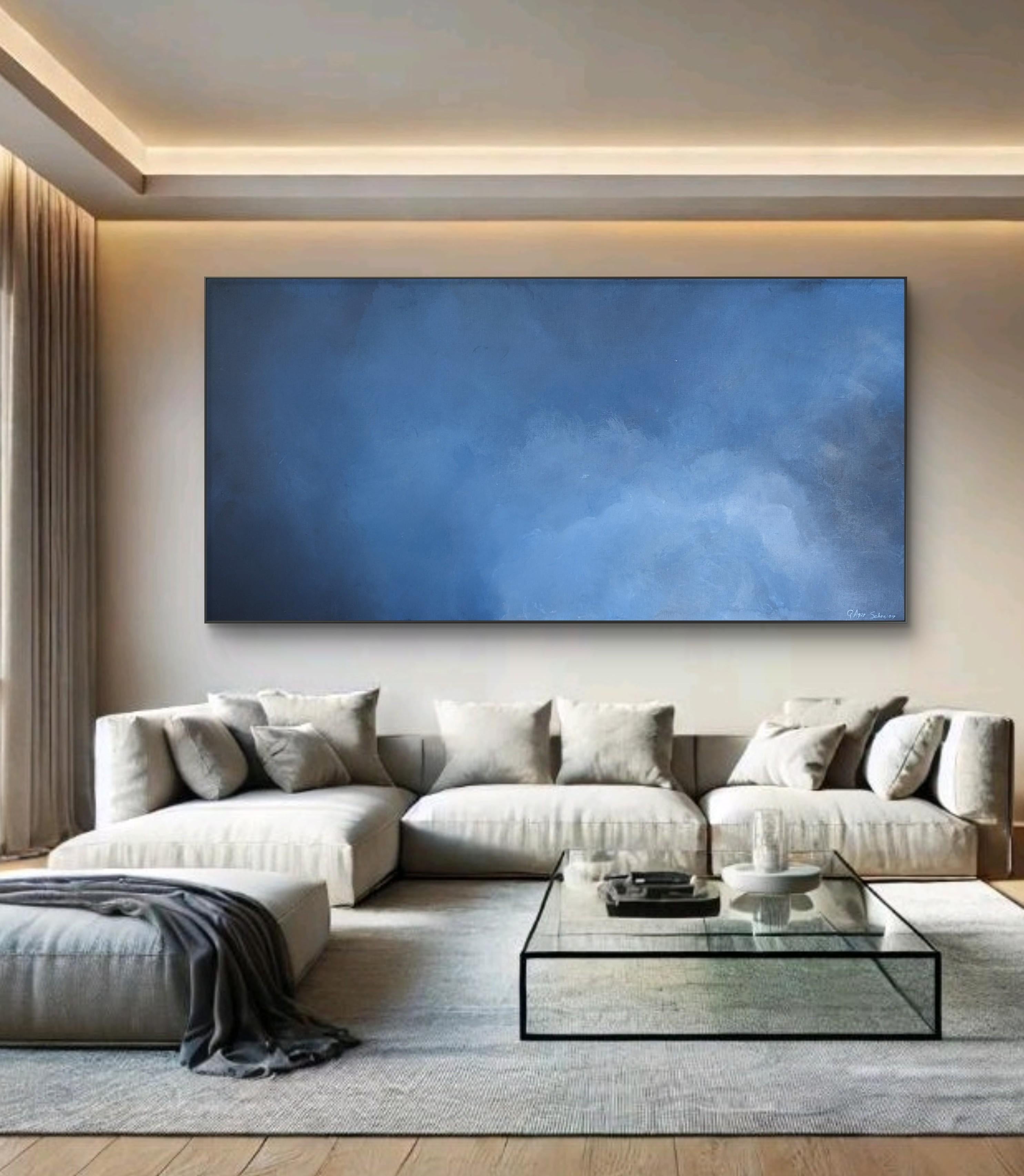 Echoes of the Deep by Gabriela Azar Schreiner. Contemporary abstract Painting For Sale 2