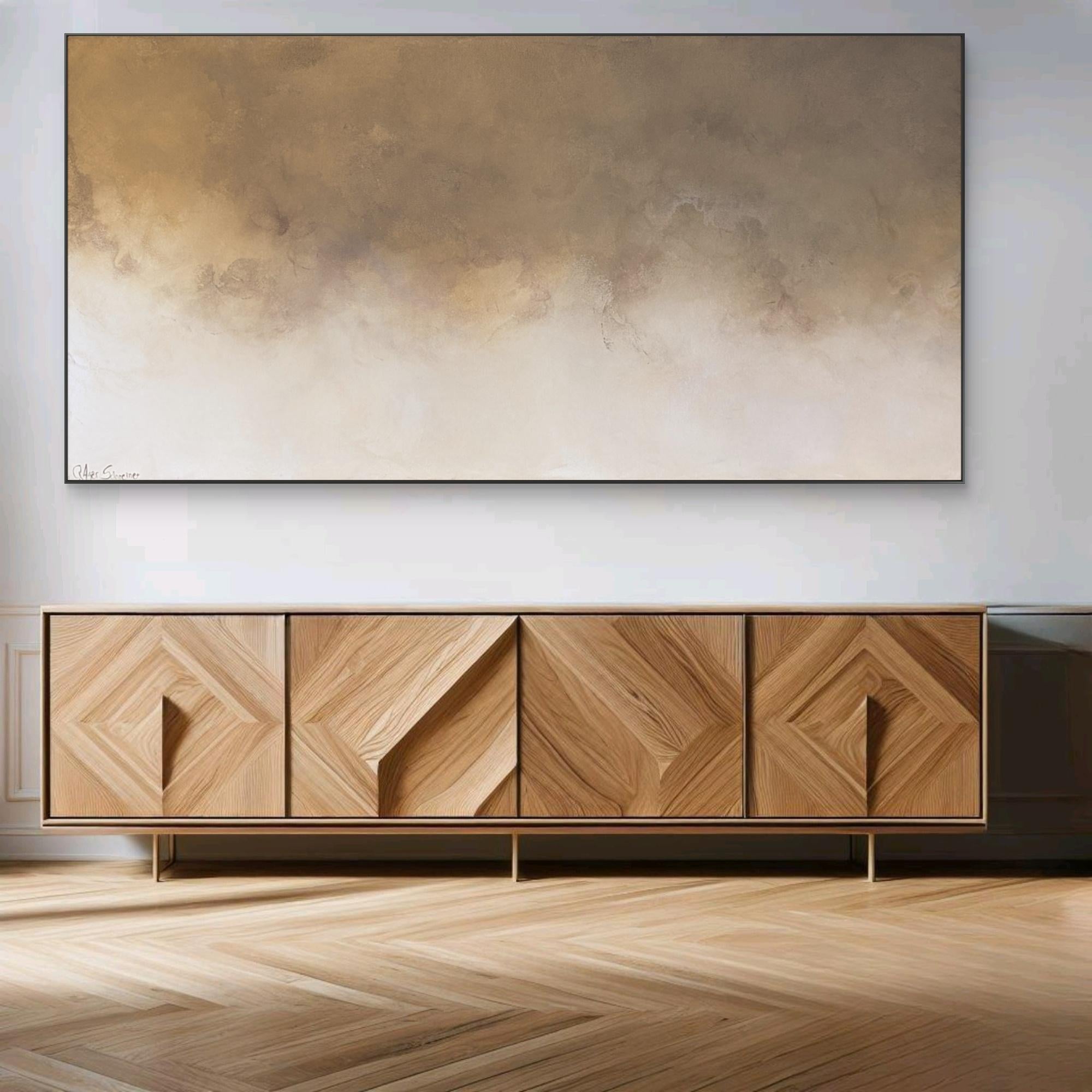 Questo quadro non è intelaiato e non è incorniciato. Verrà arrotolato con cura e spedito in un tubo.
 "Crea dipinti astratti di grandi dimensioni che evocano tranquillità e presenza in qualsiasi spazio". Gabriela Azar Schreiner è una pittrice