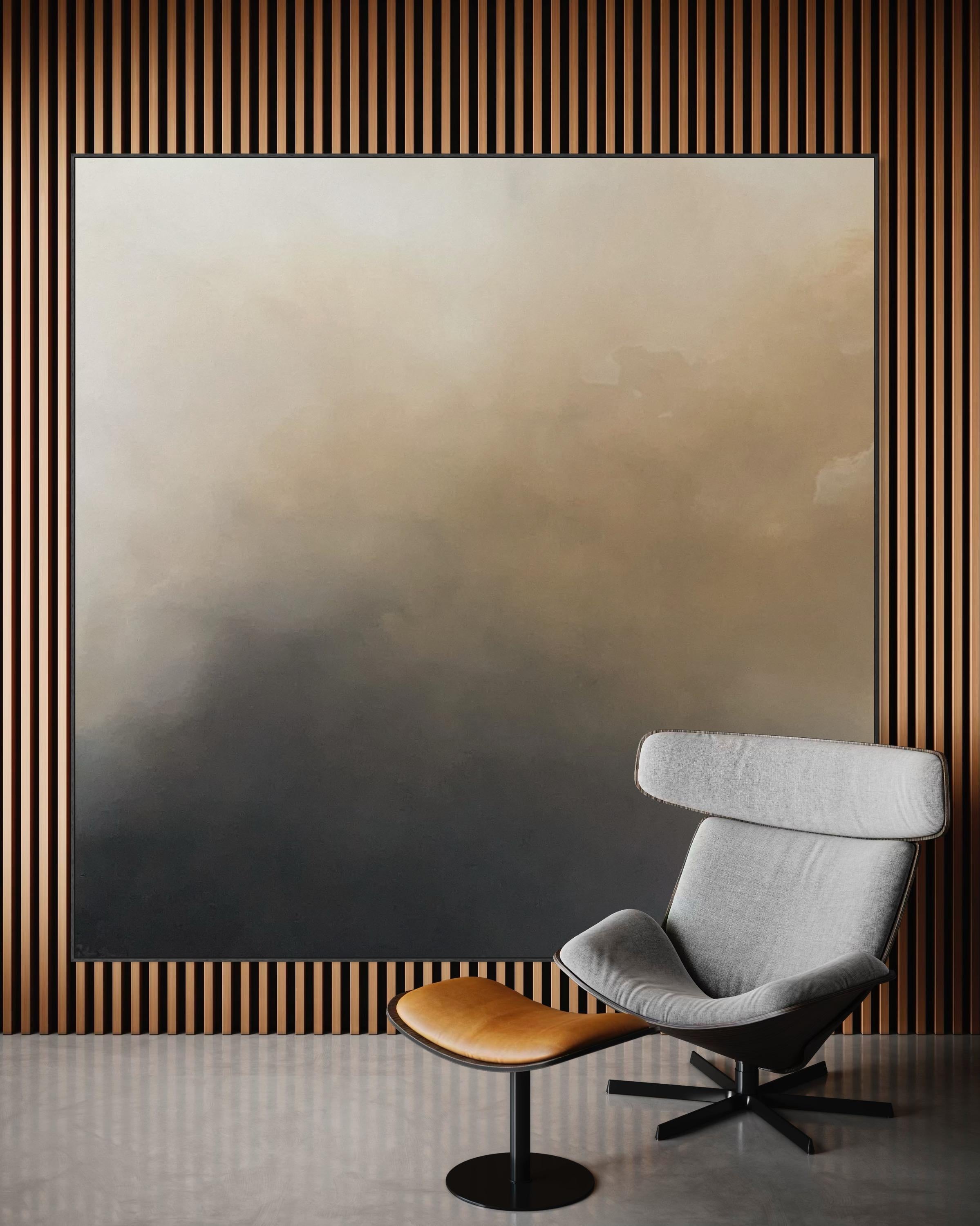 La quiétude du soir   par Gabriela Azar Schreiner. Peinture abstraite contemporaine en vente 3