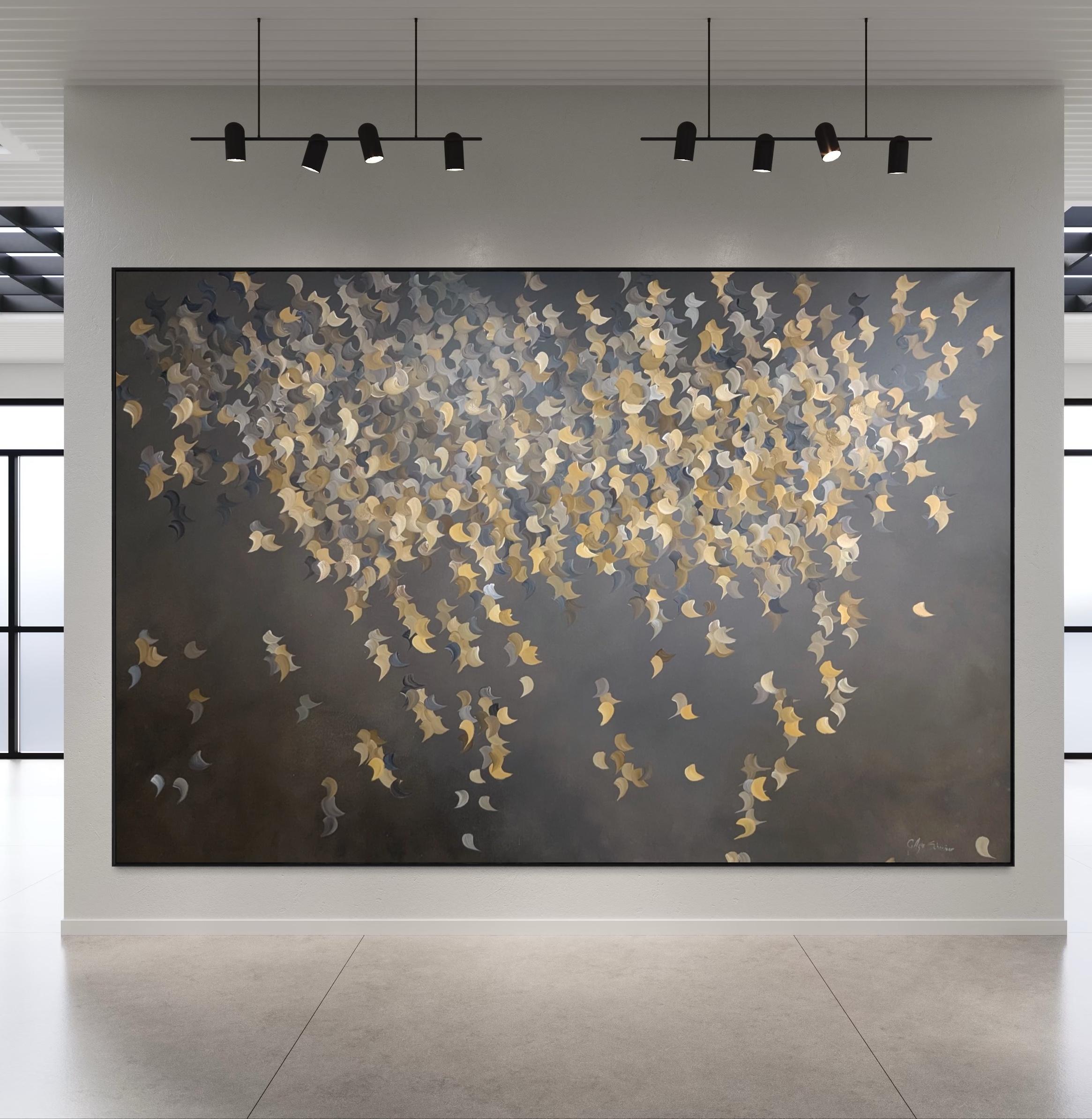 Glowing forest by Gabriela Azar Schreiner. Contemporary abstract Painting