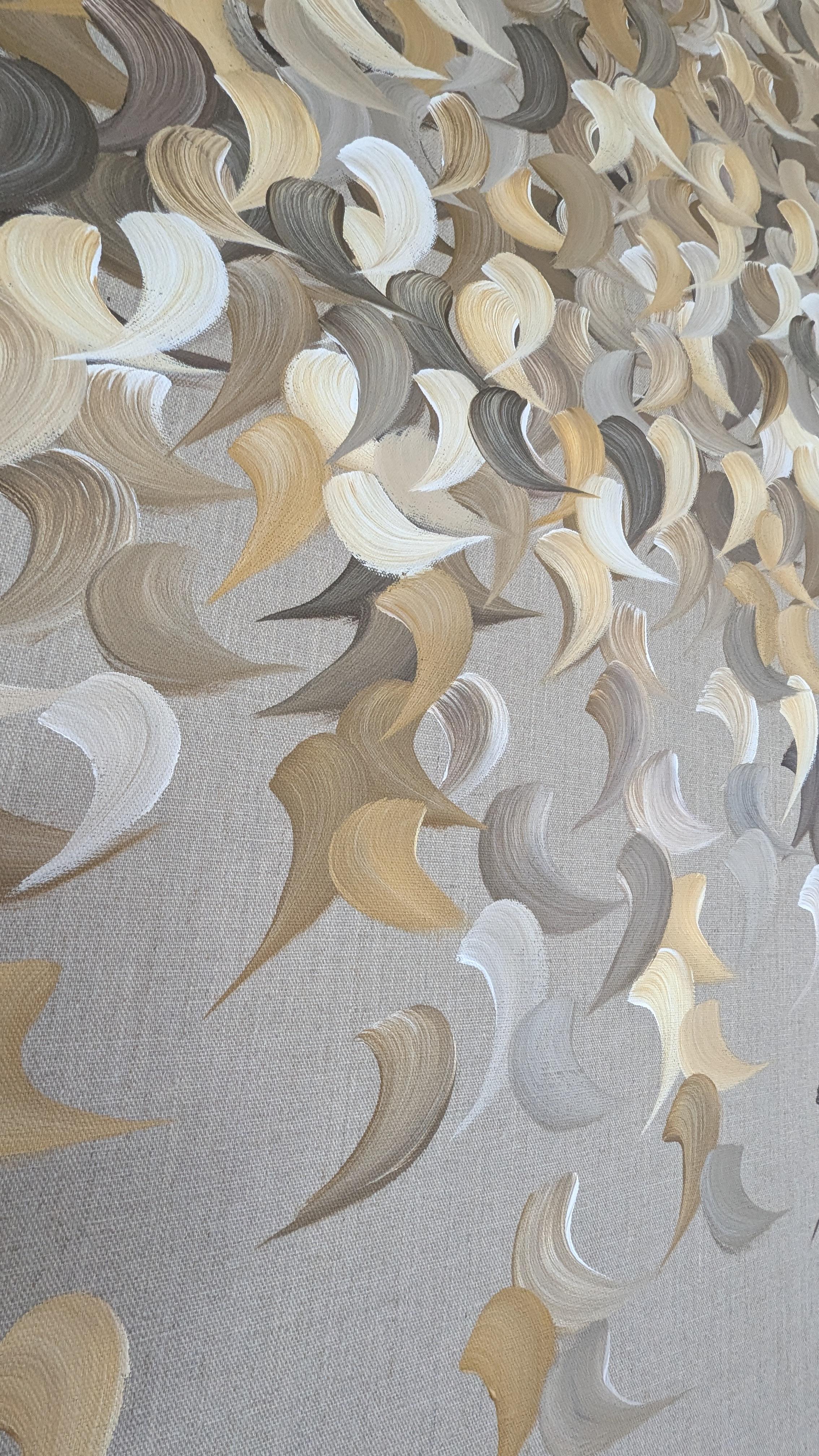 Golden Breeze di Gabriela Azar Schreiner. Pittura astratta contemporanea in vendita 1