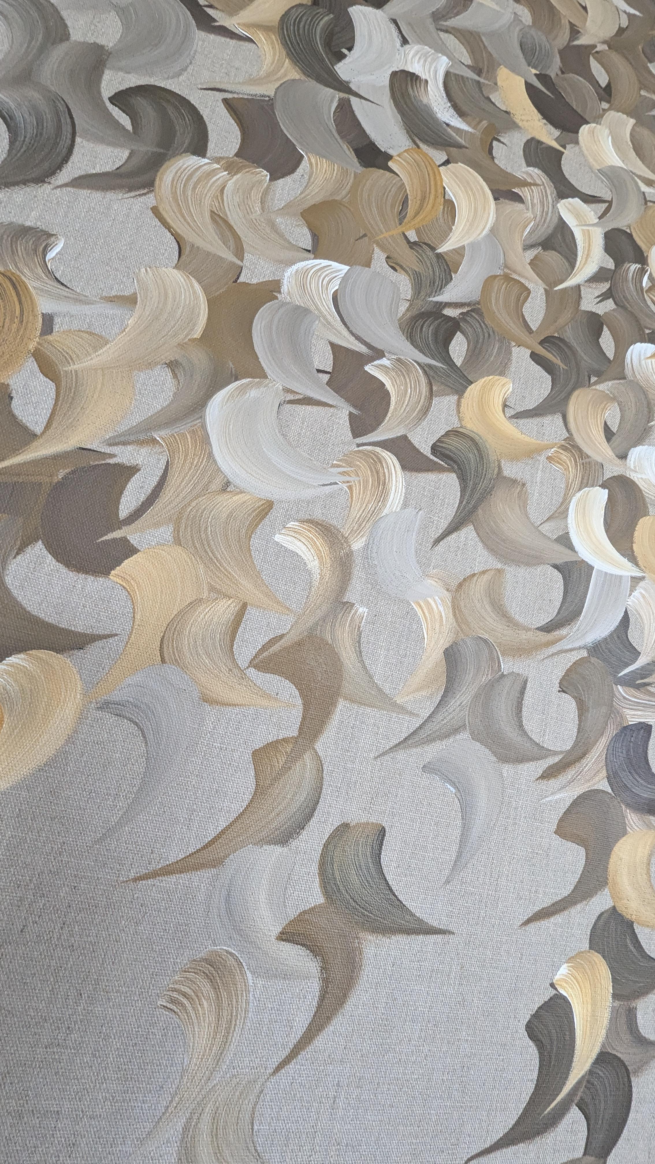 Golden Breeze di Gabriela Azar Schreiner. Pittura astratta contemporanea in vendita 2