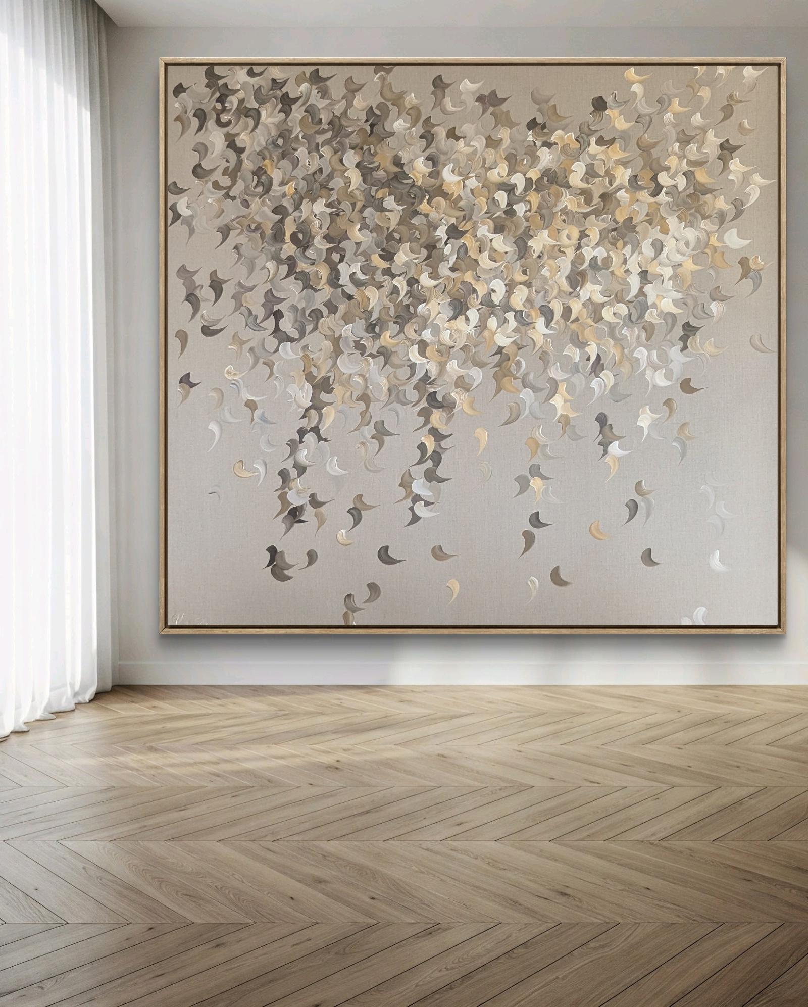 Golden Breeze di Gabriela Azar Schreiner. Pittura astratta contemporanea in vendita 3