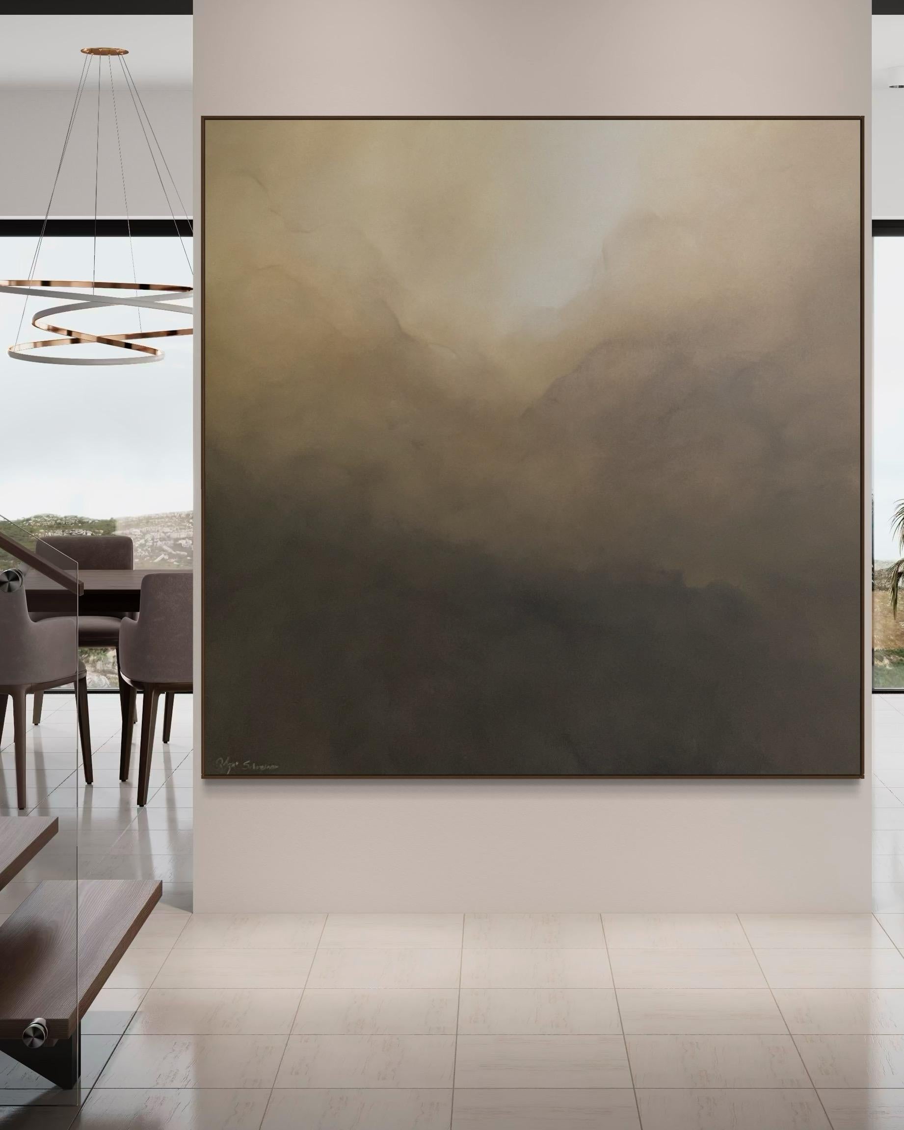 Golden hour by Gabriela Azar Schreiner. Contemporary abstract Painting For Sale 1