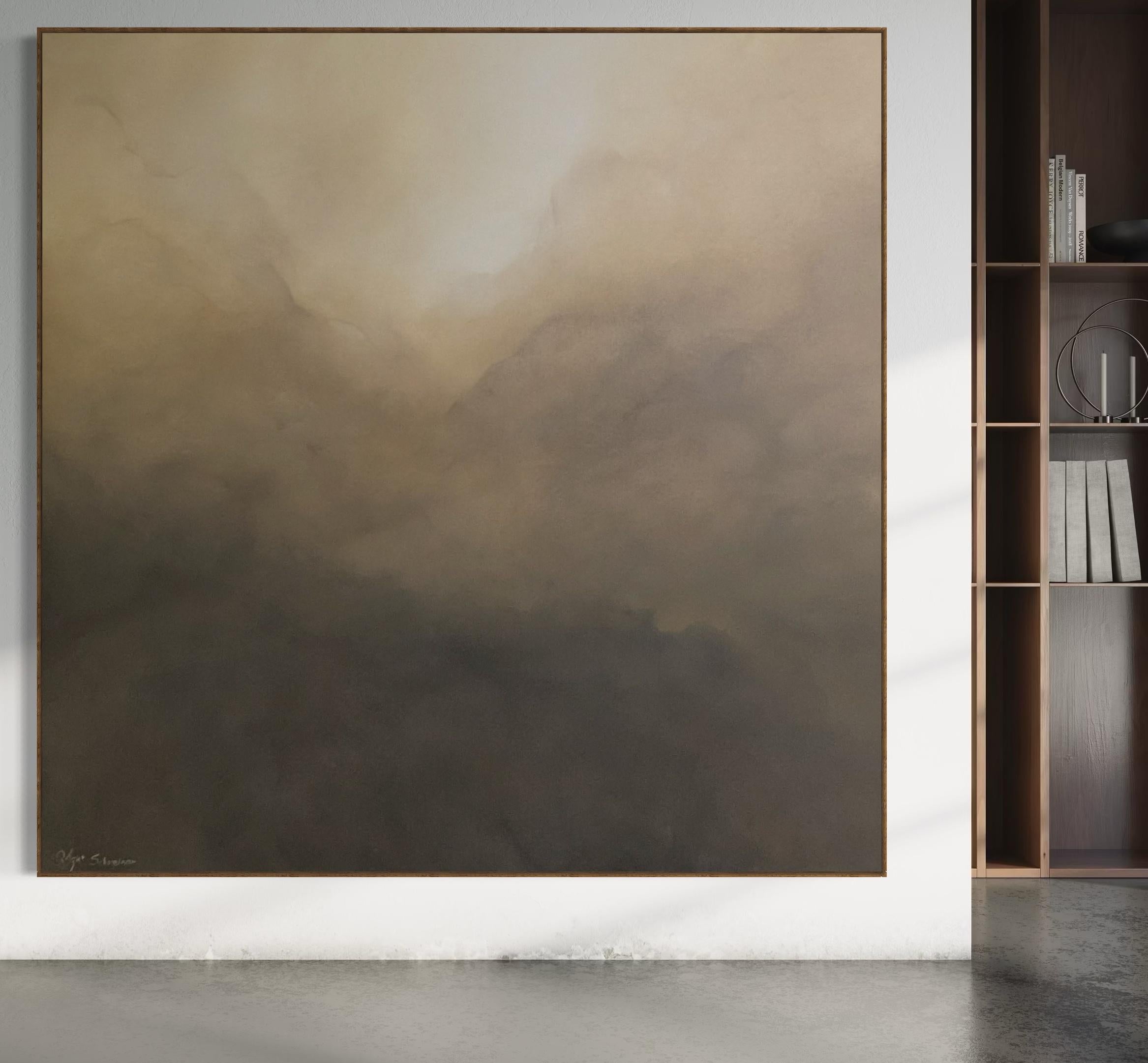 Golden hour by Gabriela Azar Schreiner. Contemporary abstract Painting For Sale 5