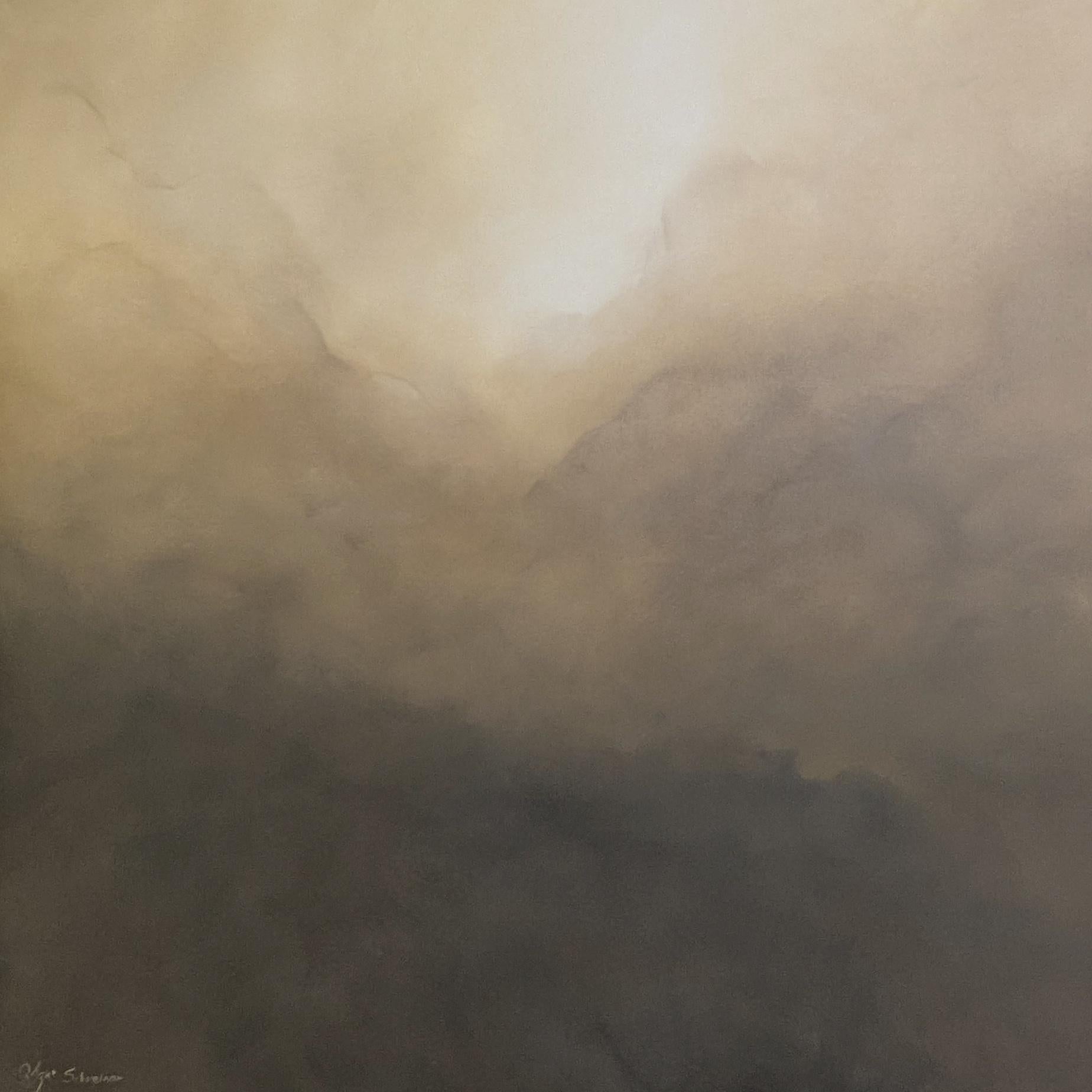 La hora dorada de Gabriela Azar Schreiner. Pintura abstracta contemporánea en venta 5