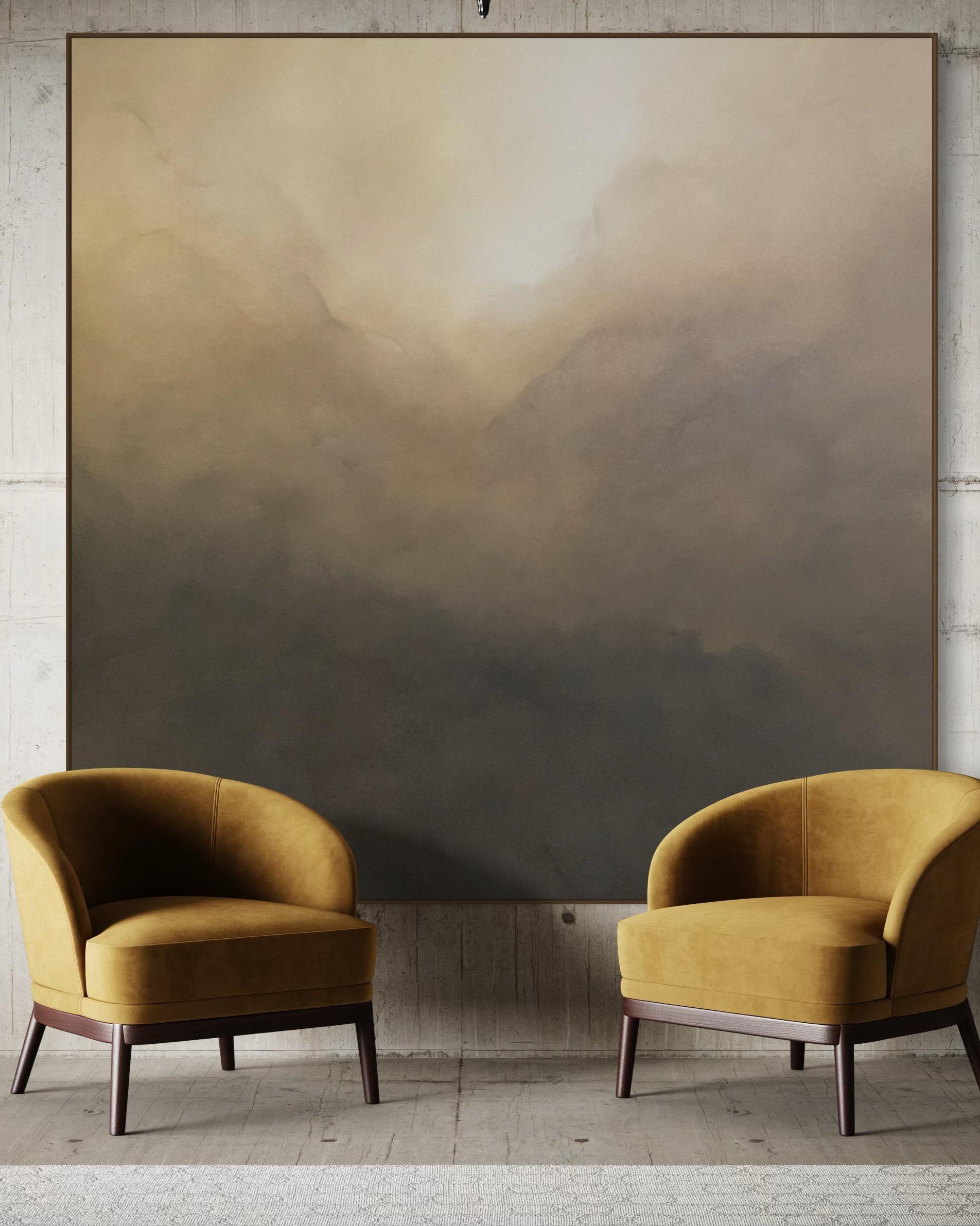 Golden hour by Gabriela Azar Schreiner. Contemporary abstract Painting For Sale 6