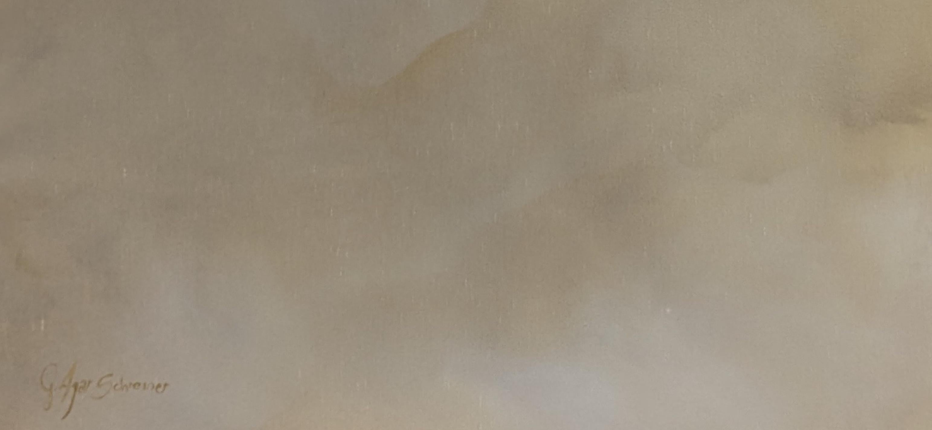 Golden veil  by Gabriela Azar Schreiner. Contemporary abstract Painting For Sale 2