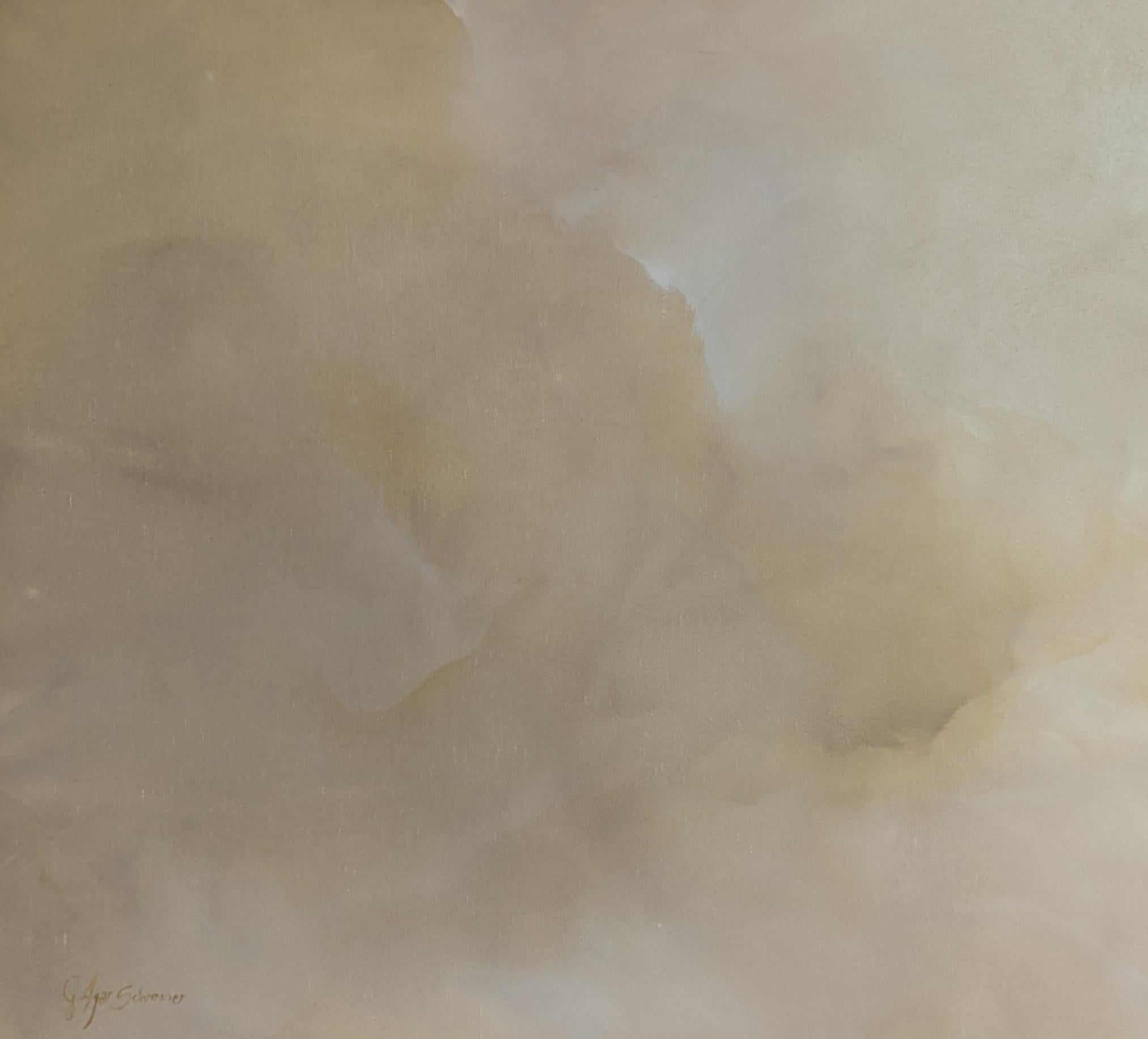 Golden veil  by Gabriela Azar Schreiner. Contemporary abstract Painting For Sale 3