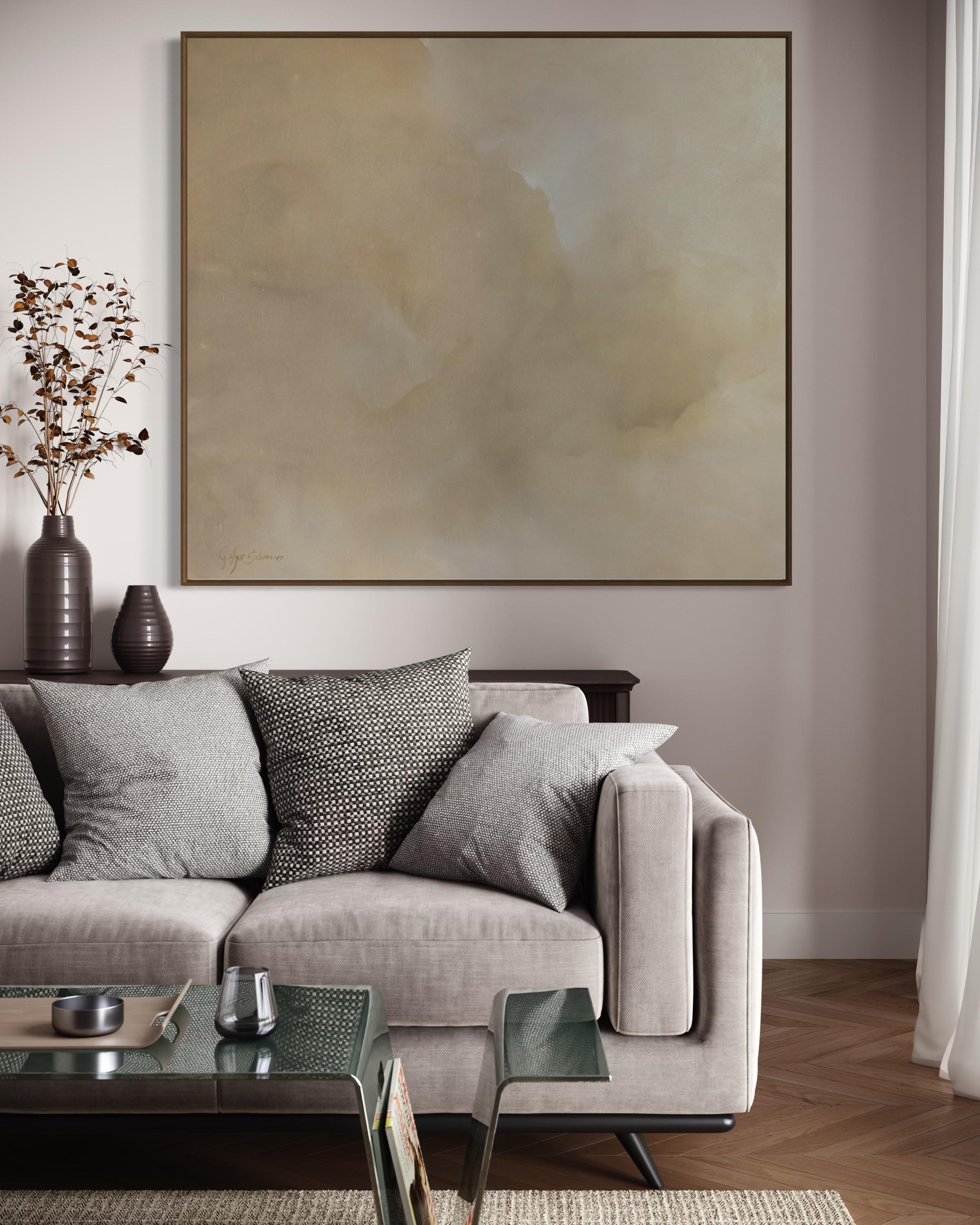 Golden veil  by Gabriela Azar Schreiner. Contemporary abstract Painting For Sale 6