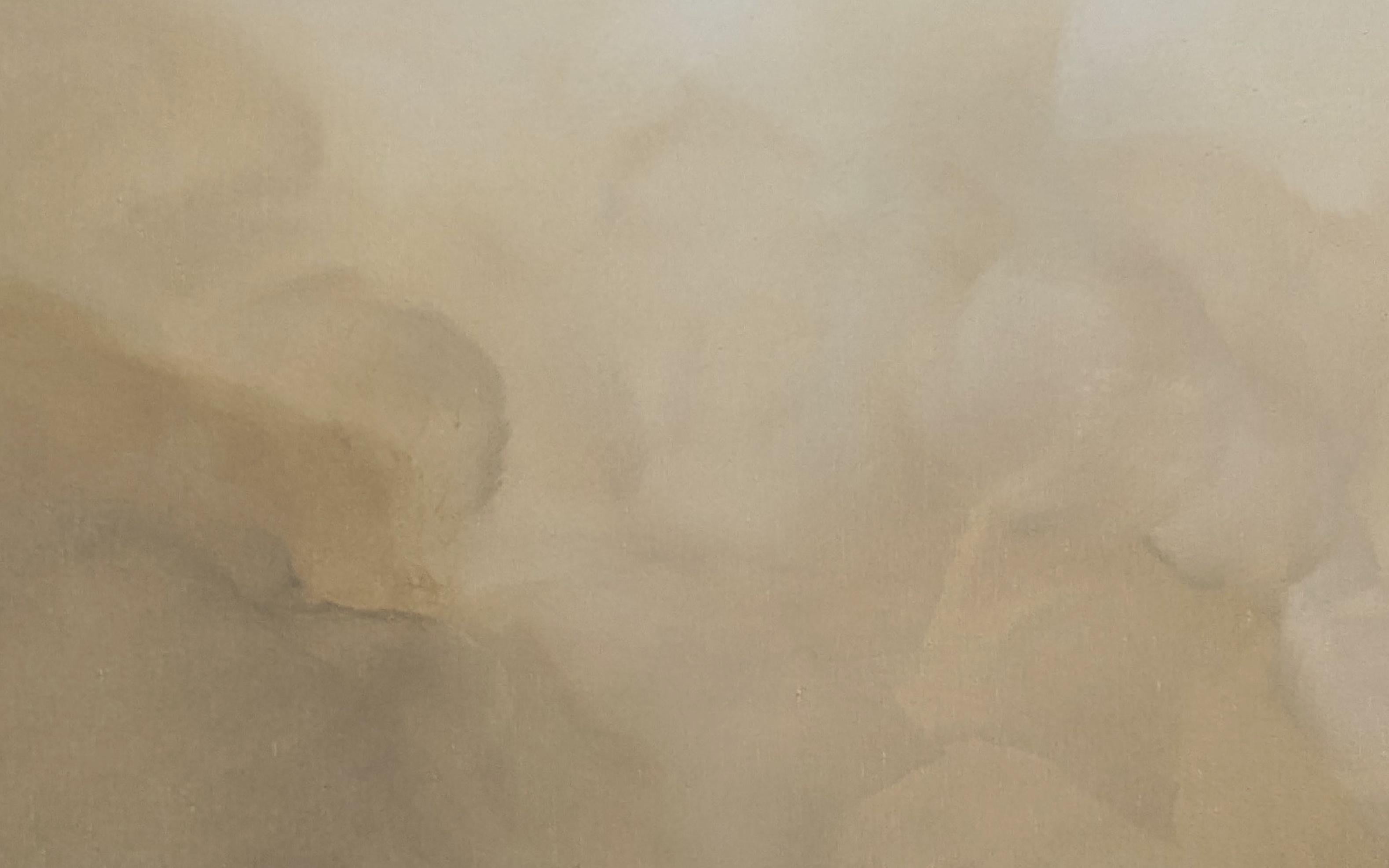 Golden whisper by Gabriela Azar Schreiner. Contemporary abstract Painting For Sale 1