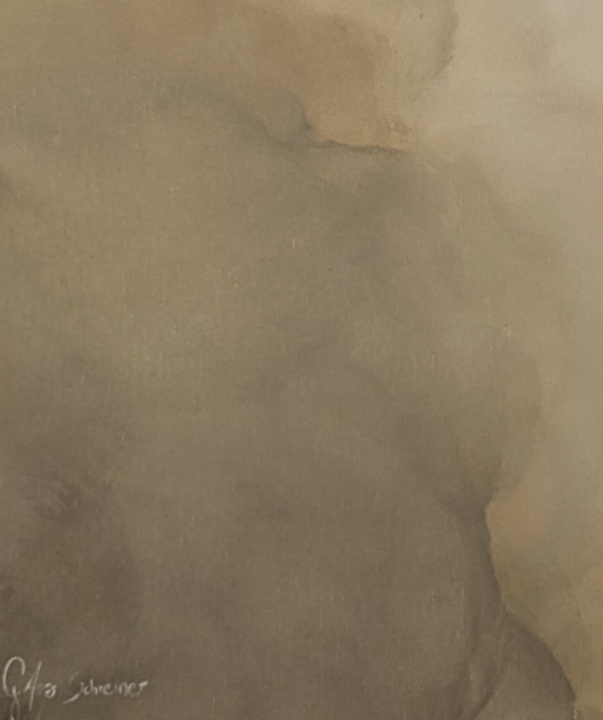 Golden whisper by Gabriela Azar Schreiner. Contemporary abstract Painting For Sale 3