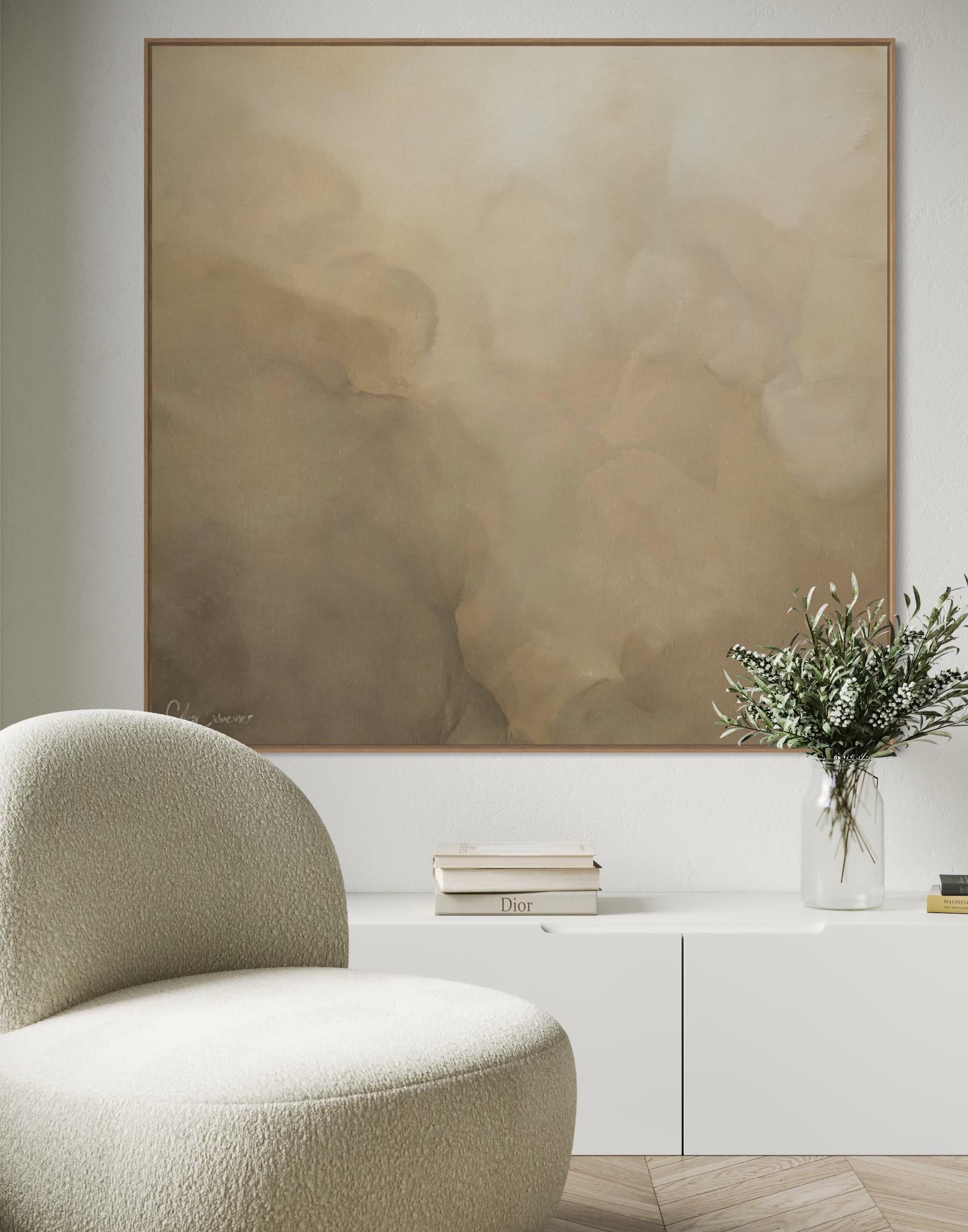 Golden whisper by Gabriela Azar Schreiner. Contemporary abstract Painting For Sale 6