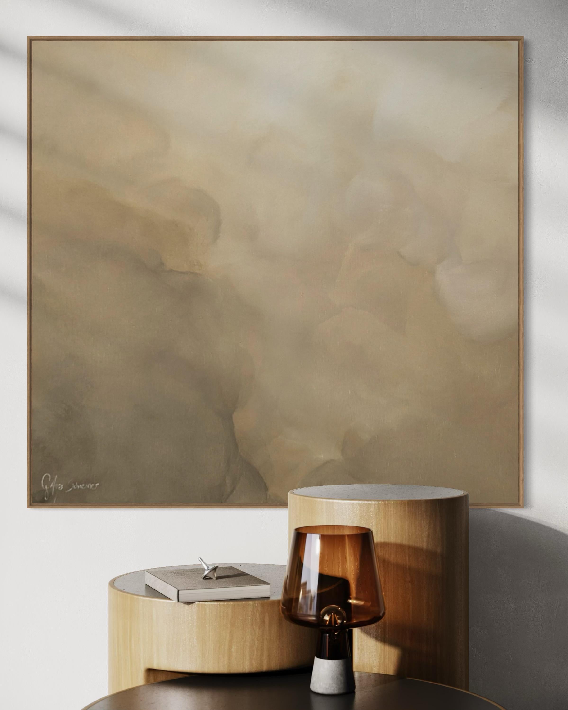 Golden whisper by Gabriela Azar Schreiner. Contemporary abstract Painting For Sale 8