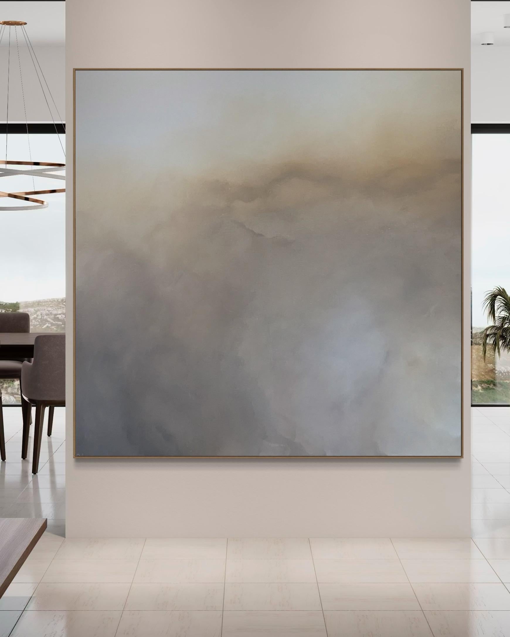 Hazy Horizons  Gabriela Azar Schreiner. Contemporary abstract Painting For Sale 6