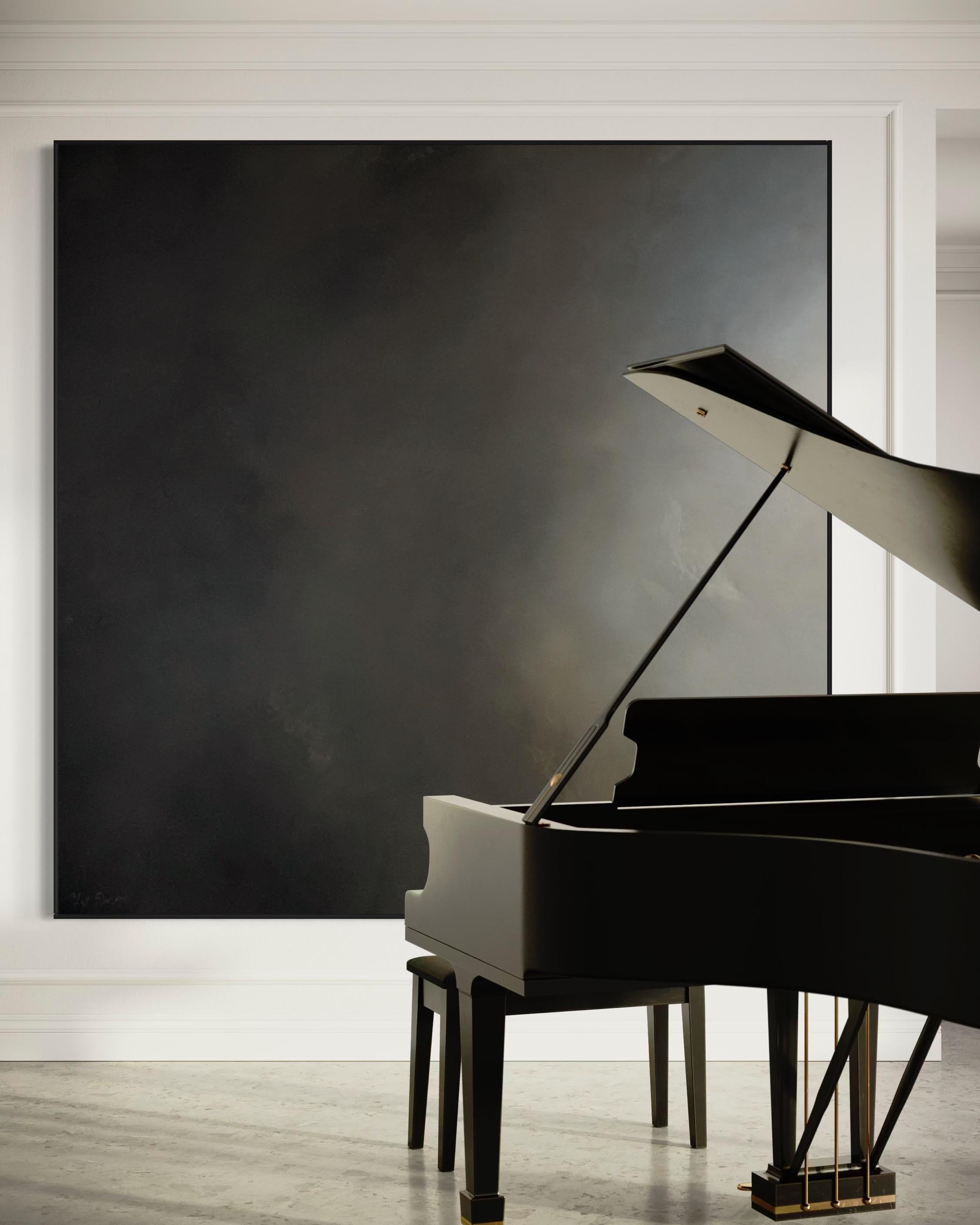 Bagliore di mezzanotte   di Gabriela Azar Schreiner. Pittura astratta contemporanea in vendita 3