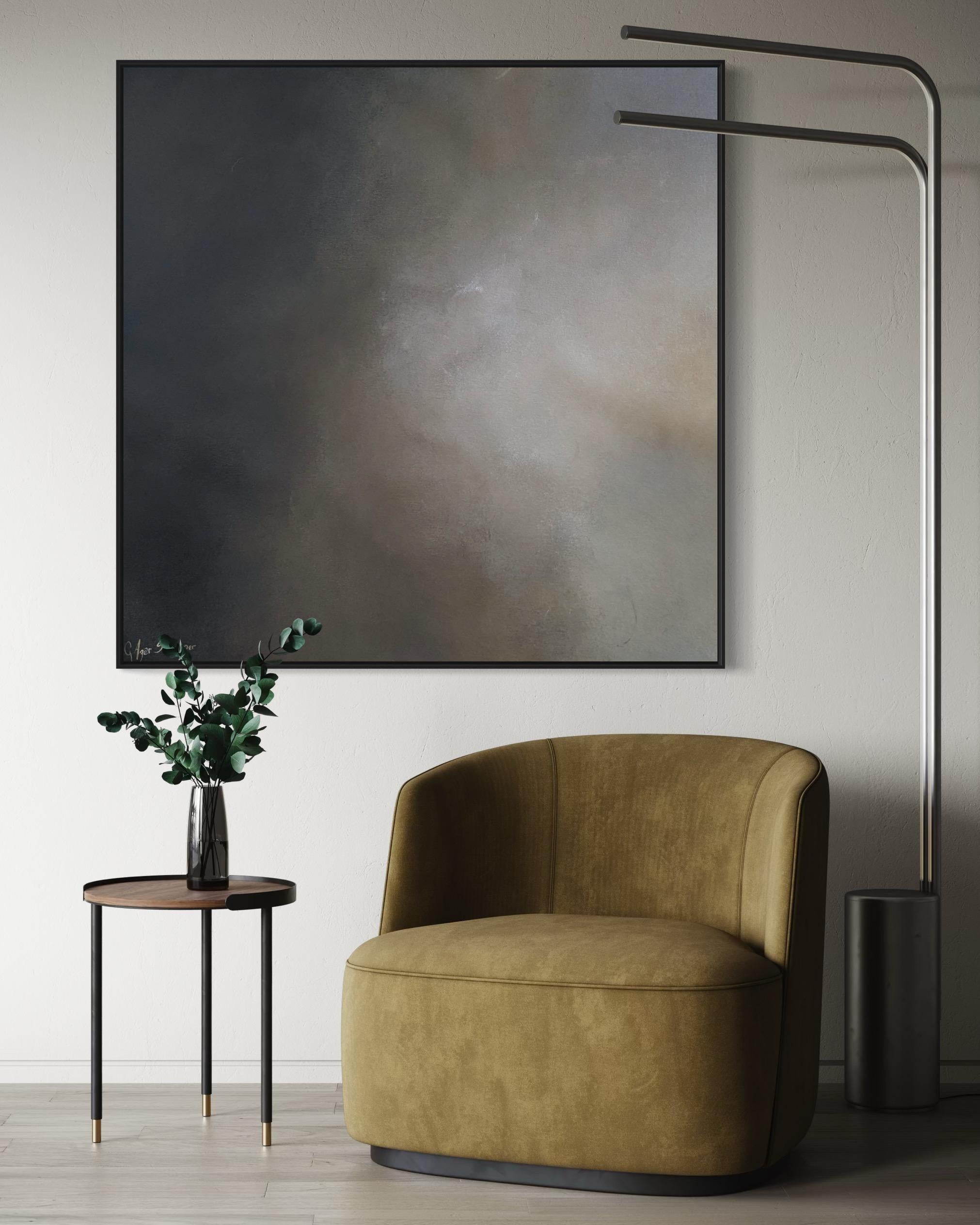 Midnight sky (black frame)  Contemporary abstract Painting For Sale 2