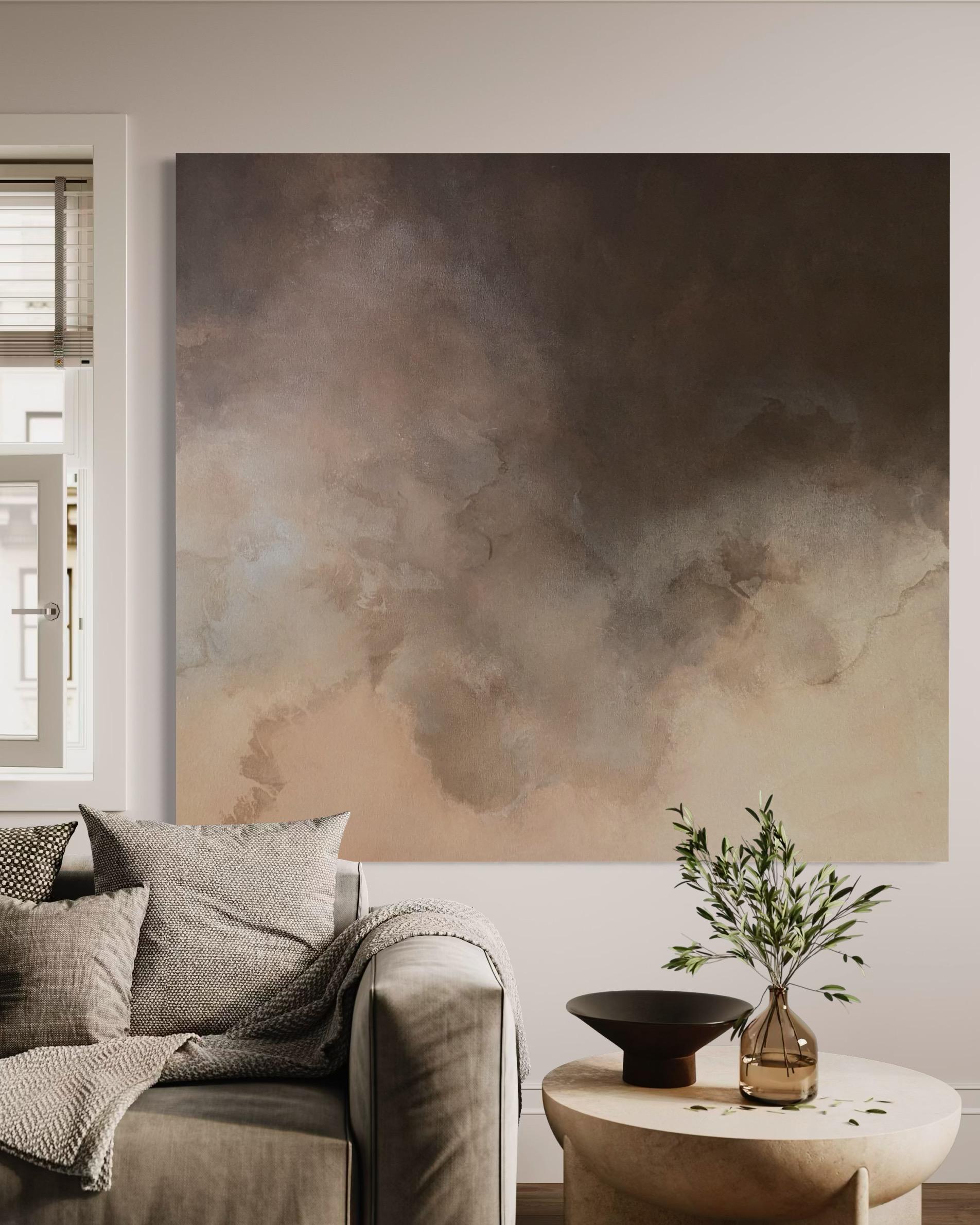 Mocha mousse by  Gabriela Azar Schreiner. Contemporary abstract Painting For Sale 1