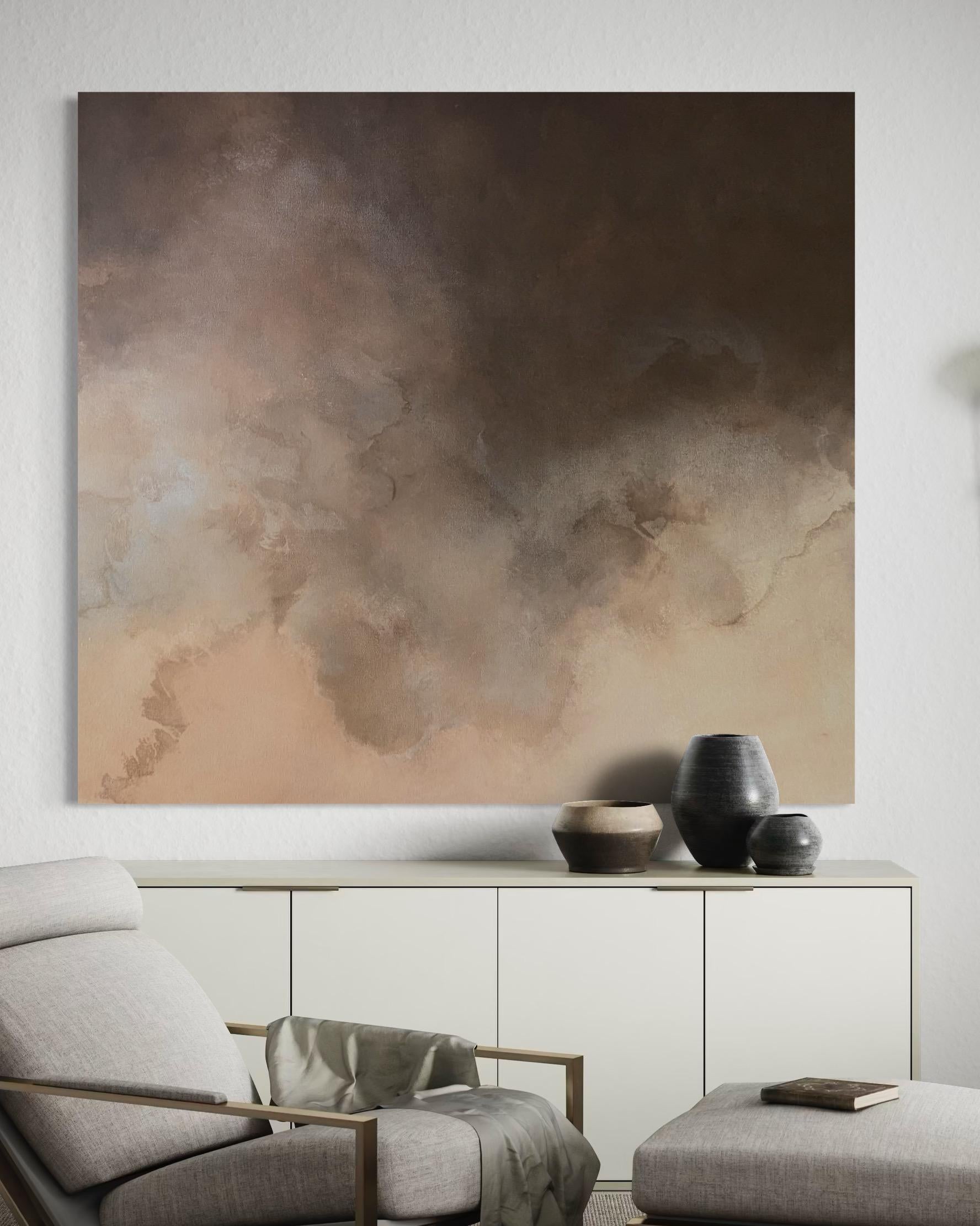 Mocha mousse by  Gabriela Azar Schreiner. Contemporary abstract Painting For Sale 2