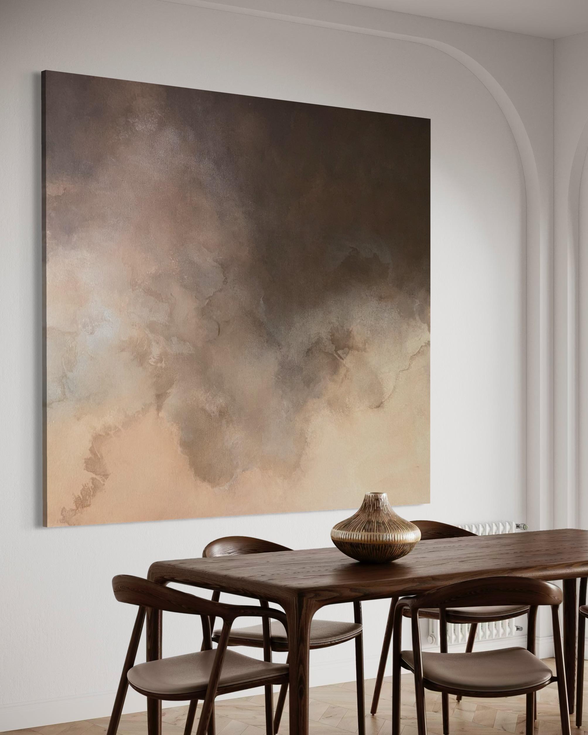 Mocha mousse by  Gabriela Azar Schreiner. Contemporary abstract Painting For Sale 3