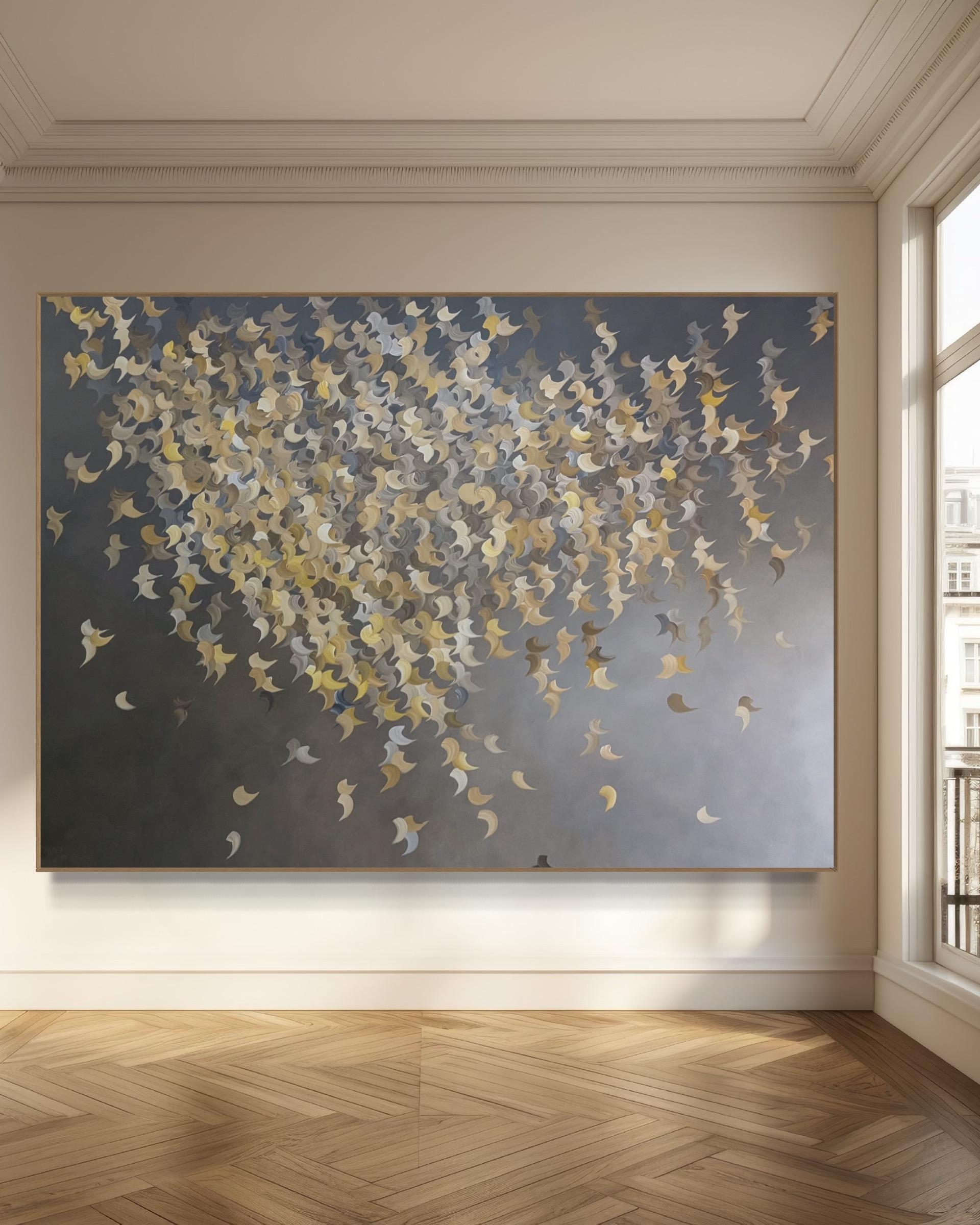 Nächtlicher Wald  von Gabriela Azar Schreiner. Zeitgenössische abstrakte Malerei im Angebot 2