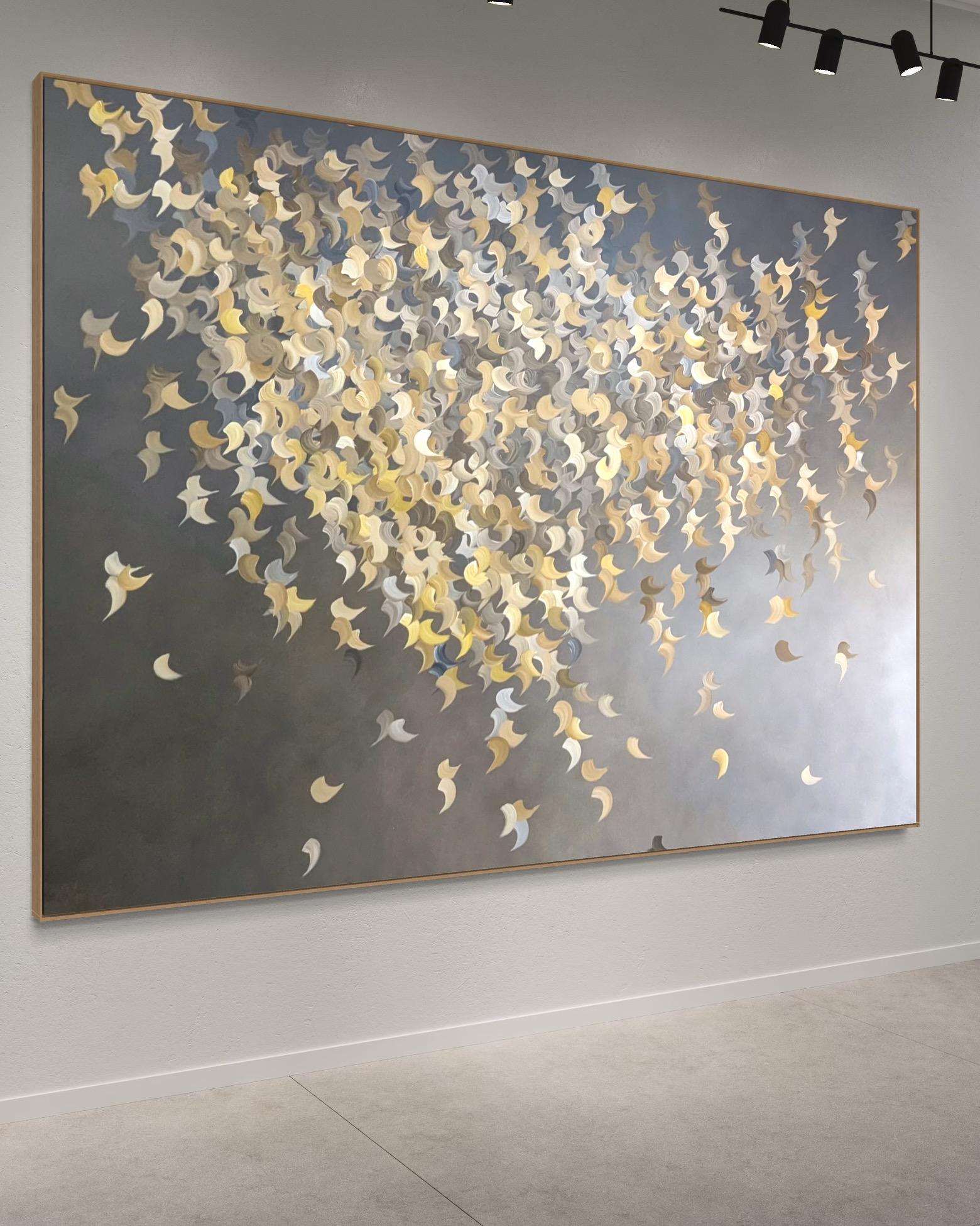 Nächtlicher Wald  von Gabriela Azar Schreiner. Zeitgenössische abstrakte Malerei im Angebot 3