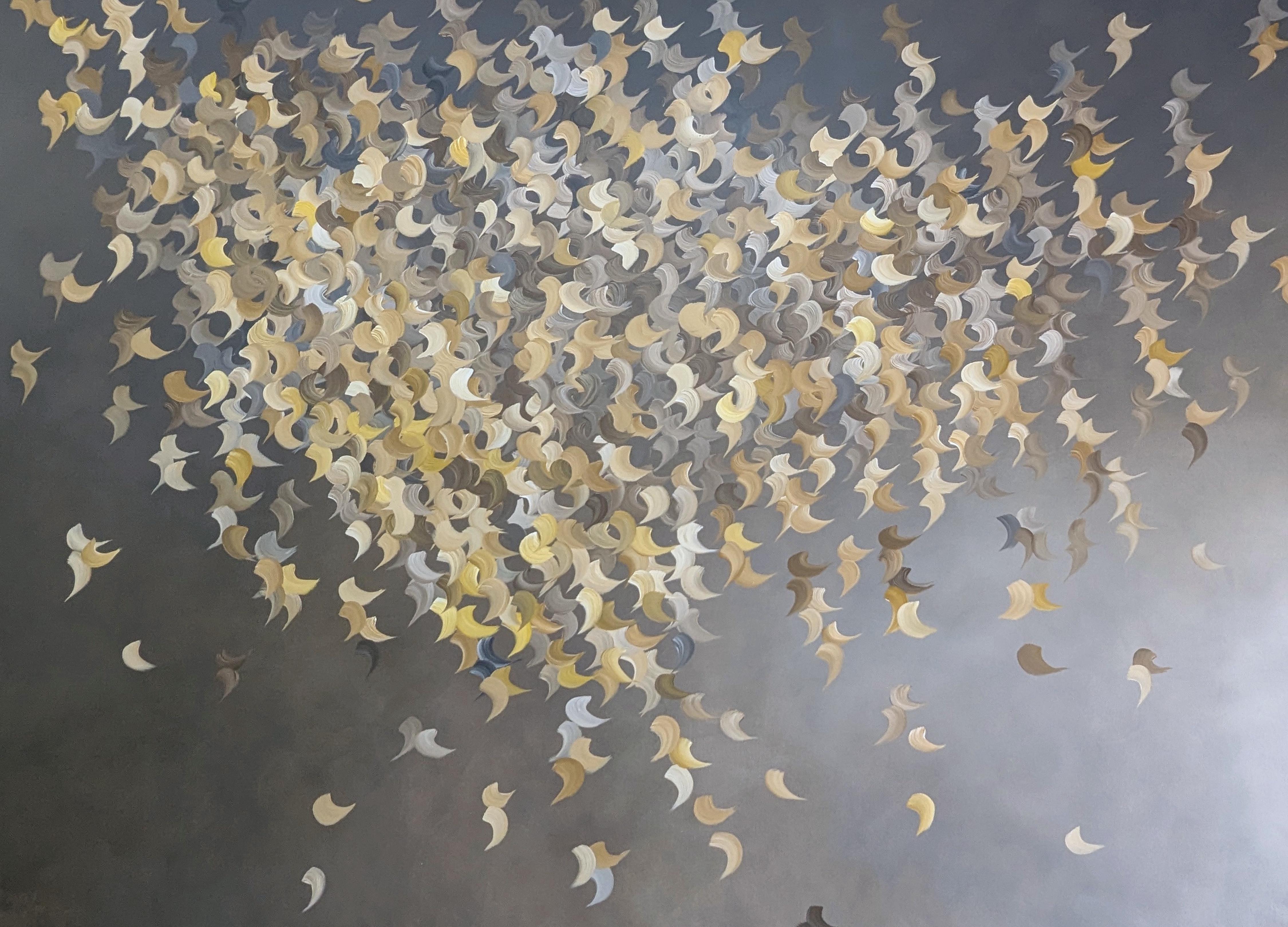 Nächtlicher Wald  von Gabriela Azar Schreiner. Zeitgenössische abstrakte Malerei im Angebot 4