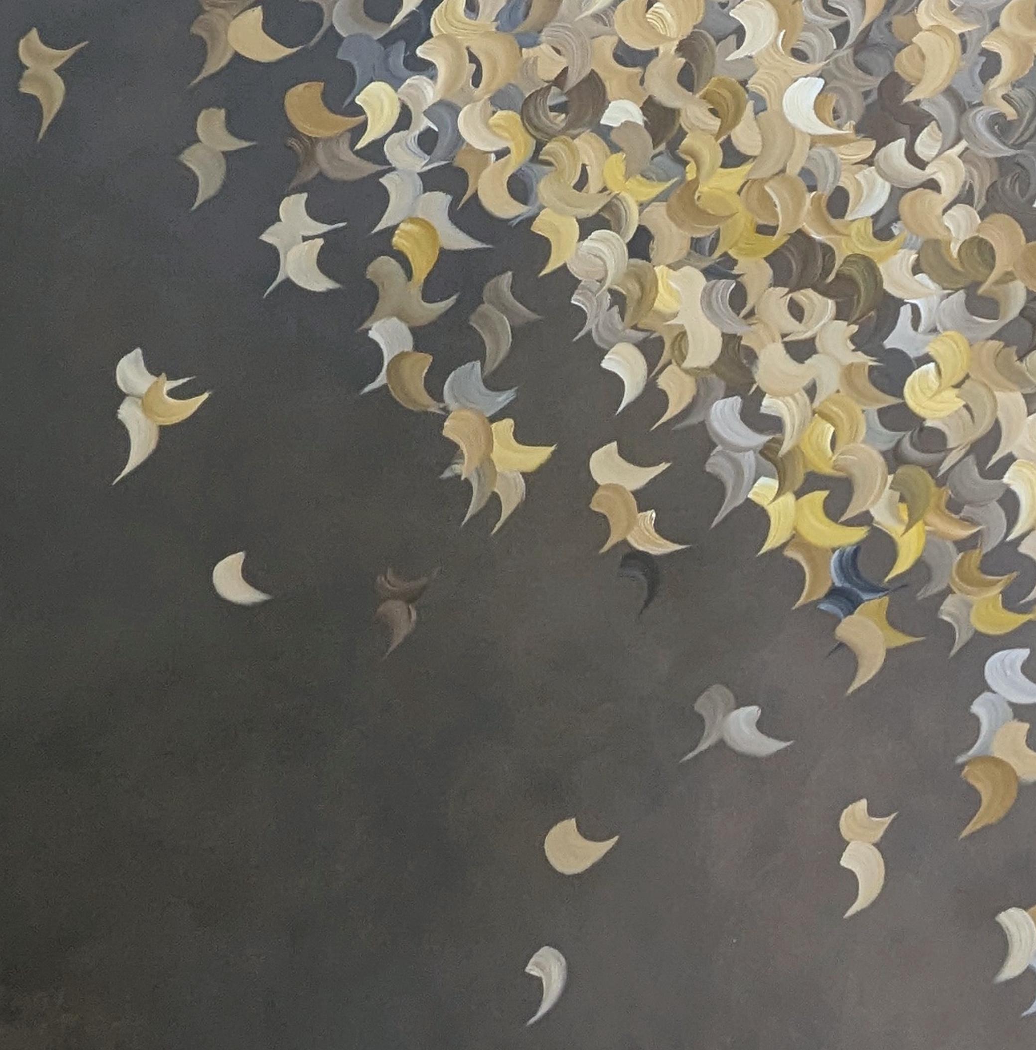 Nächtlicher Wald  von Gabriela Azar Schreiner. Zeitgenössische abstrakte Malerei im Angebot 5