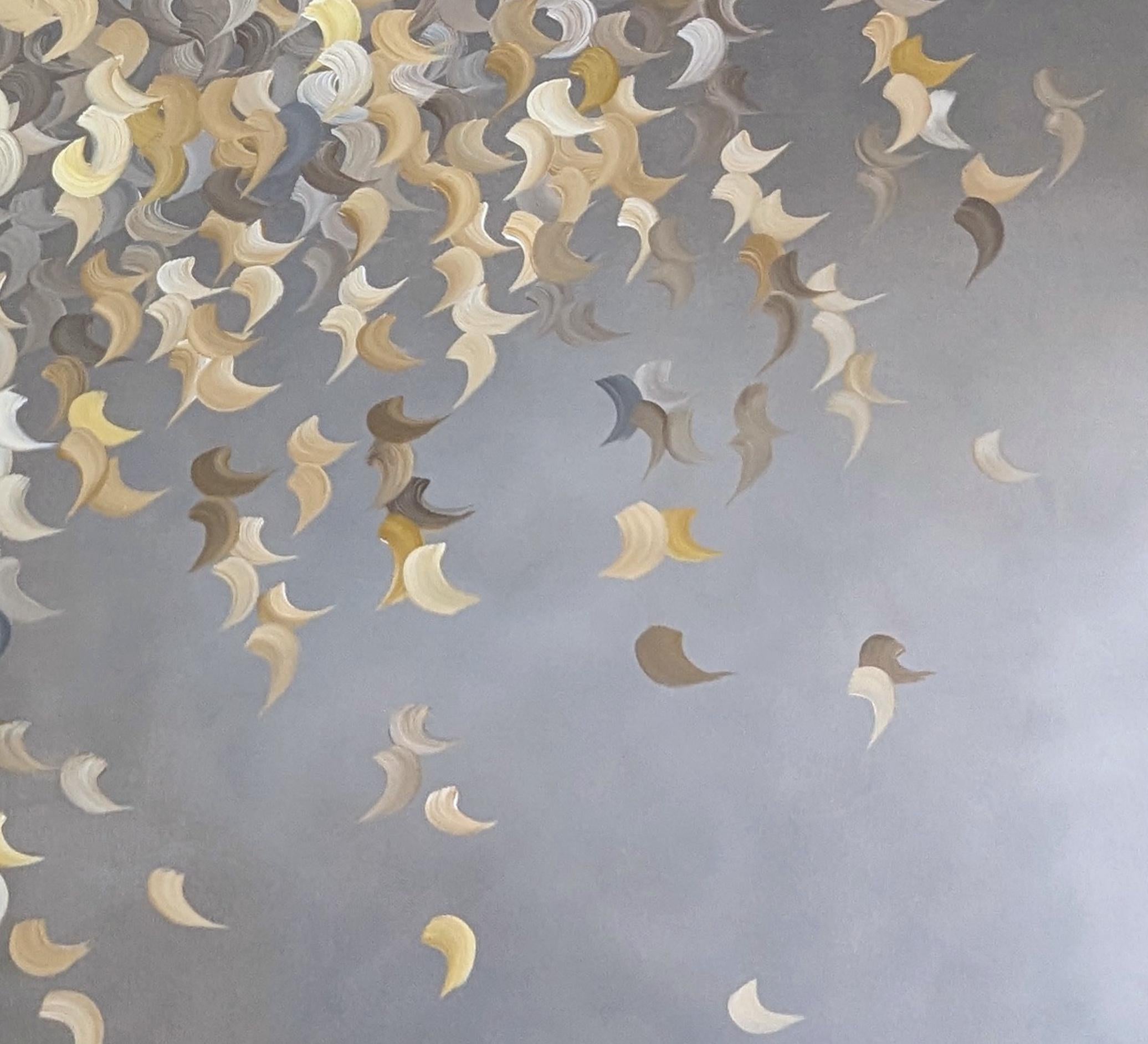 Nächtlicher Wald  von Gabriela Azar Schreiner. Zeitgenössische abstrakte Malerei im Angebot 6