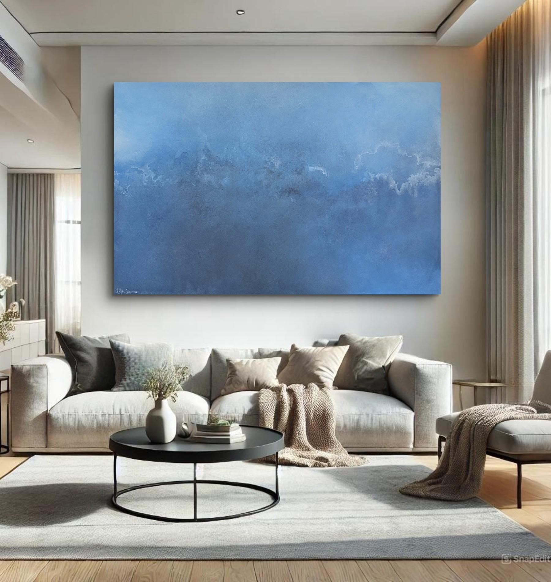 Ocean Whispers by Gabriela Azar Schreiner. Contemporary abstract Painting For Sale 1
