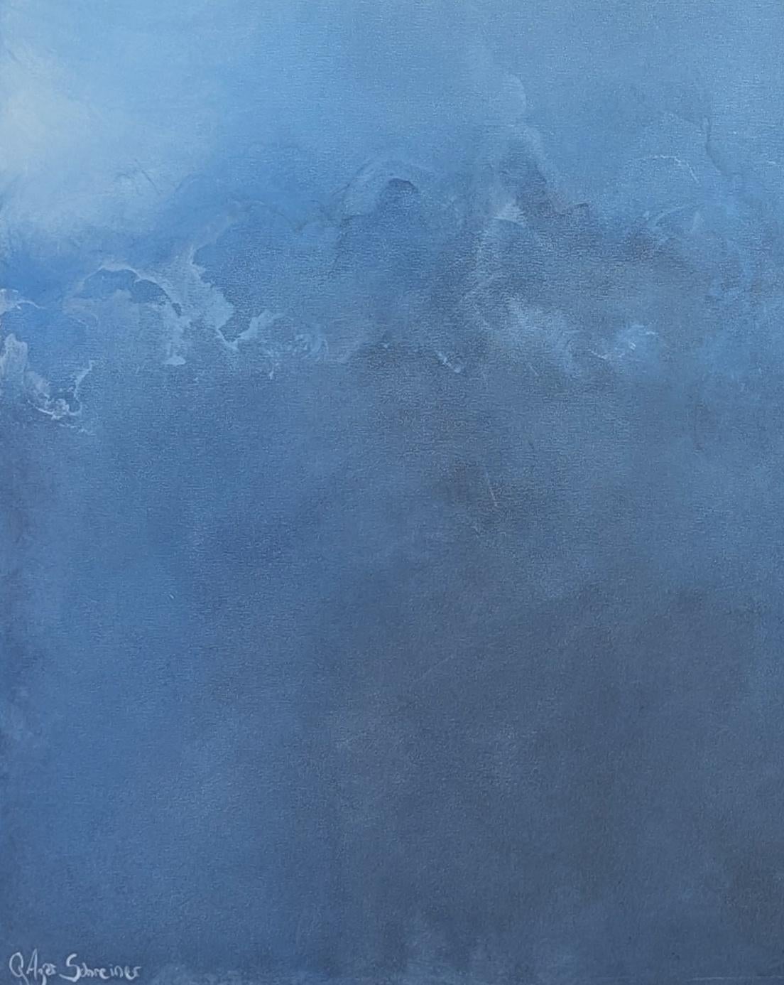 Ocean Whispers by Gabriela Azar Schreiner. Contemporary abstract Painting For Sale 4