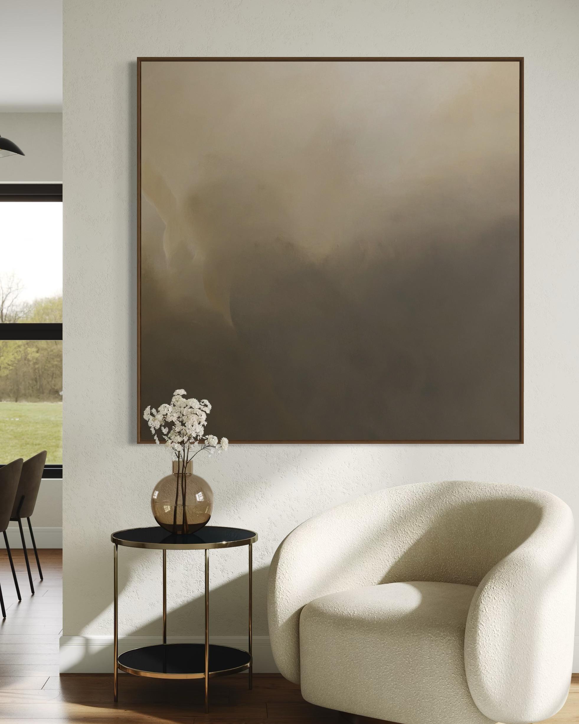 Sepia Murmur by Gabriela Azar Schreiner. Contemporary abstract Painting For Sale 1